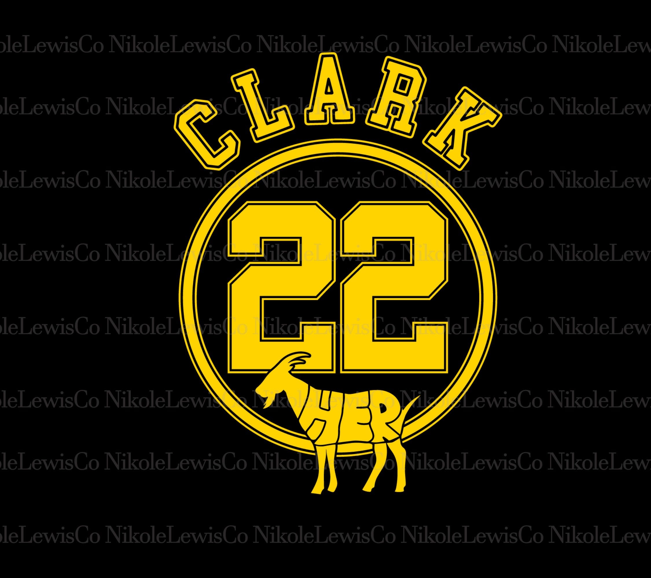 Clark GOAT Her 22 Iowa Basketball Svg Digtital Download