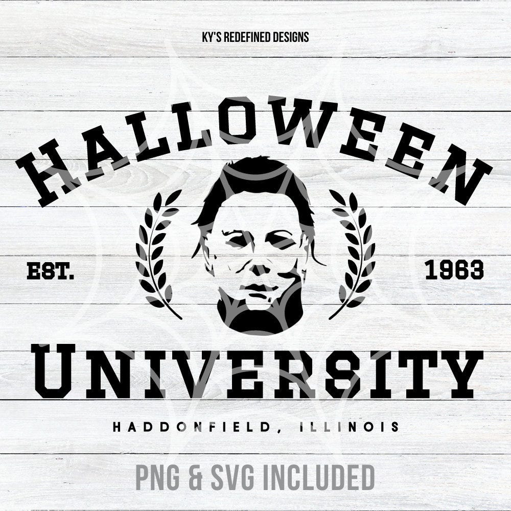 Michael Myers Halloween SVG PNG Horror Movie Scary Digital Cut File Download Killer Spooky Craft Project Instant Horror-Themed Design