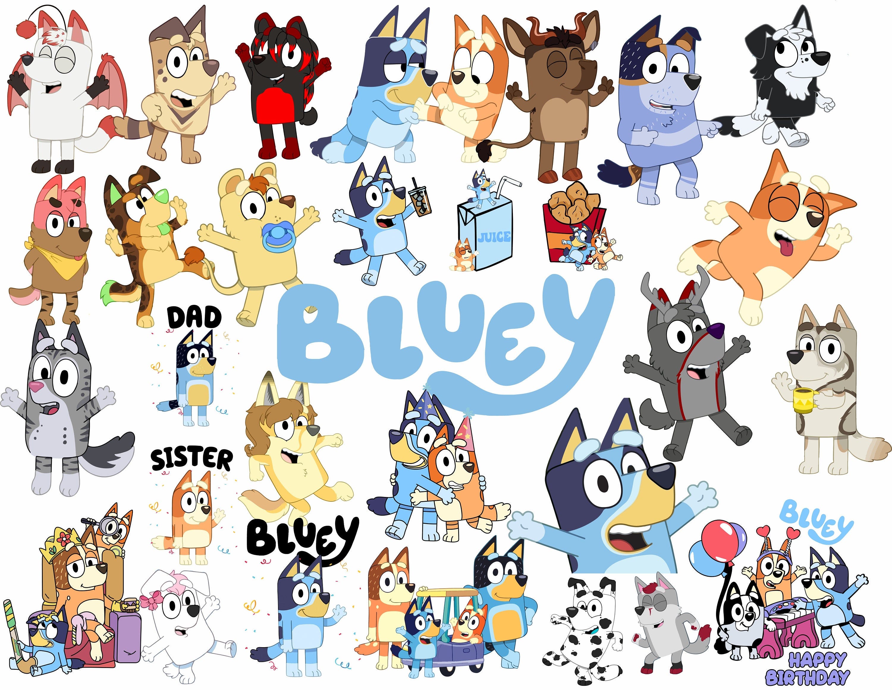1400+ Mega Bluuey Bundle, Blueyy SVG Files Set Bundle, Only Blueyy svg and png, Blueyy Family Bundle, Blueyy and Bingoo Svg Cut Files