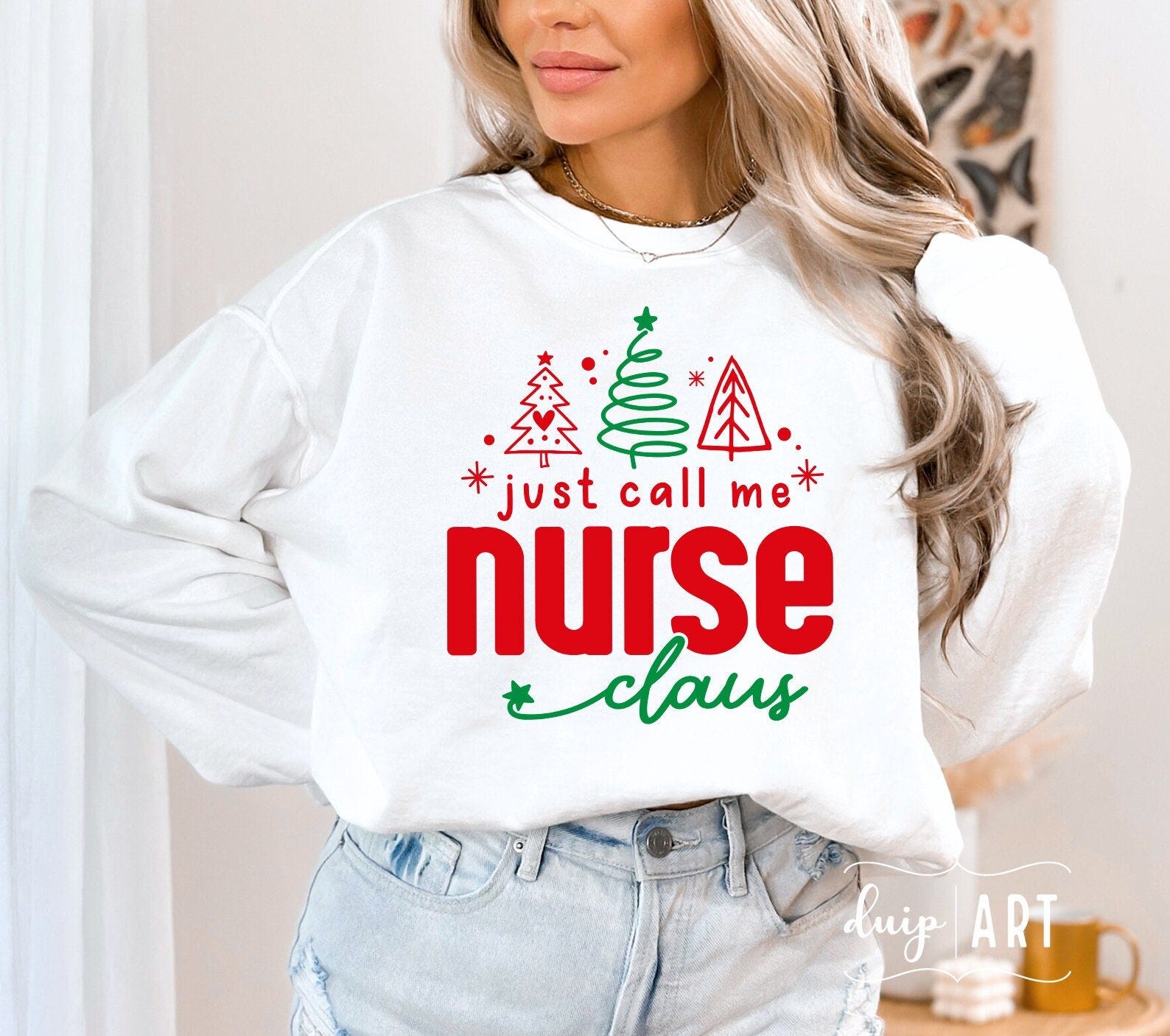 Nurse SVG PNG, Nurse Claus svg, Christmas Nurse svg, Just Call Me Nurse Claus SVG, Christmas Nurse Shirt, Funny Christmas, Christmas Jumper