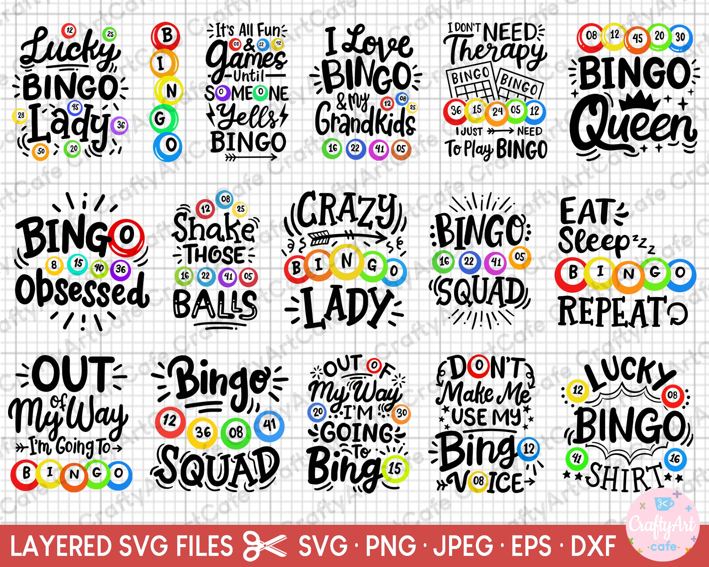 bingo svg bundle bingo png bundle bingo svg bundle for cricut shirt commercial use bingo player svg bingo player gift svg png eps dxf jpg