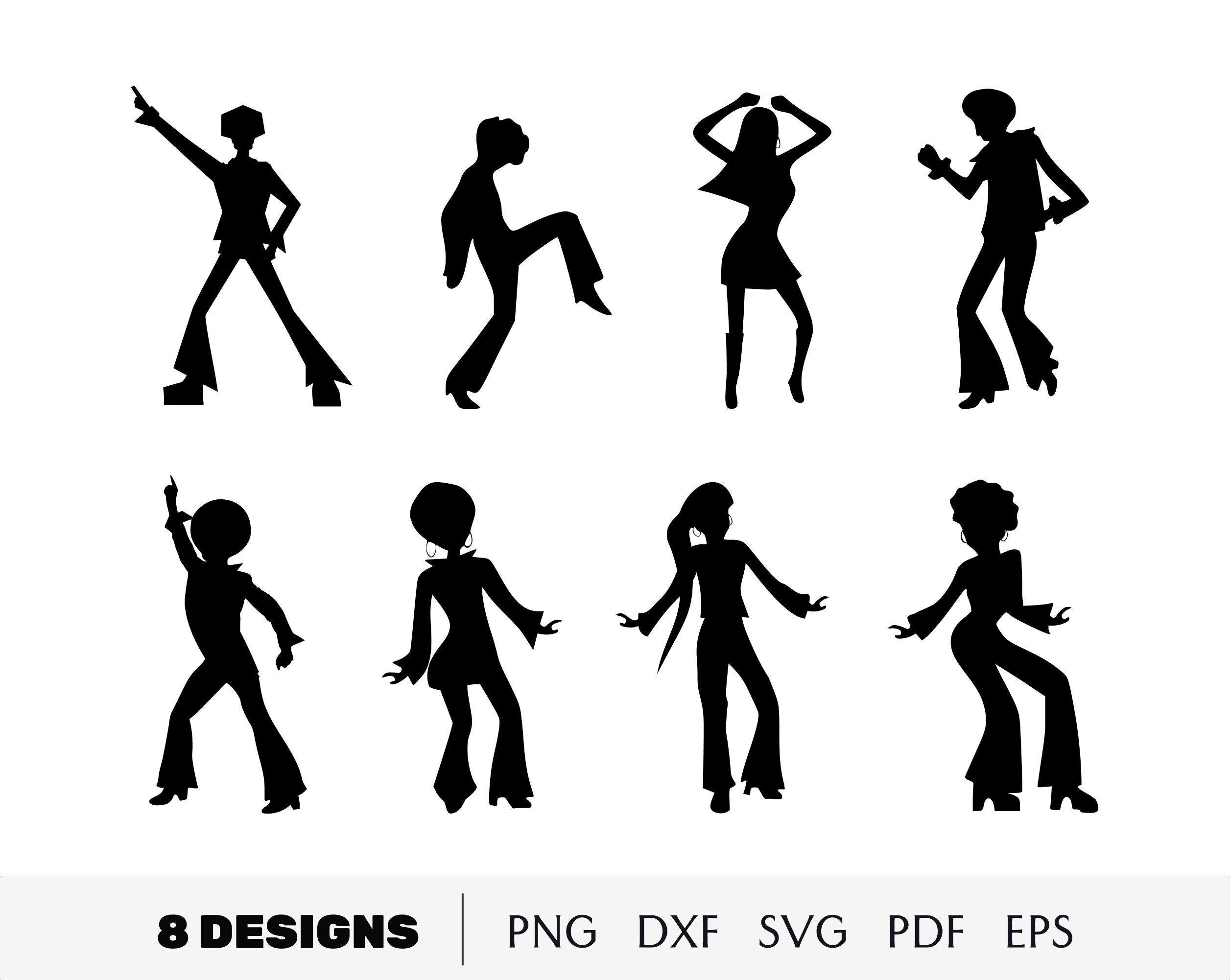 Disco Dancer SVG, Disco Music Svg, Girl Dancing Png, Dancing People Silhouette, Dancer Svg, Disco Svg, Dance Cut File, Dance Clipart