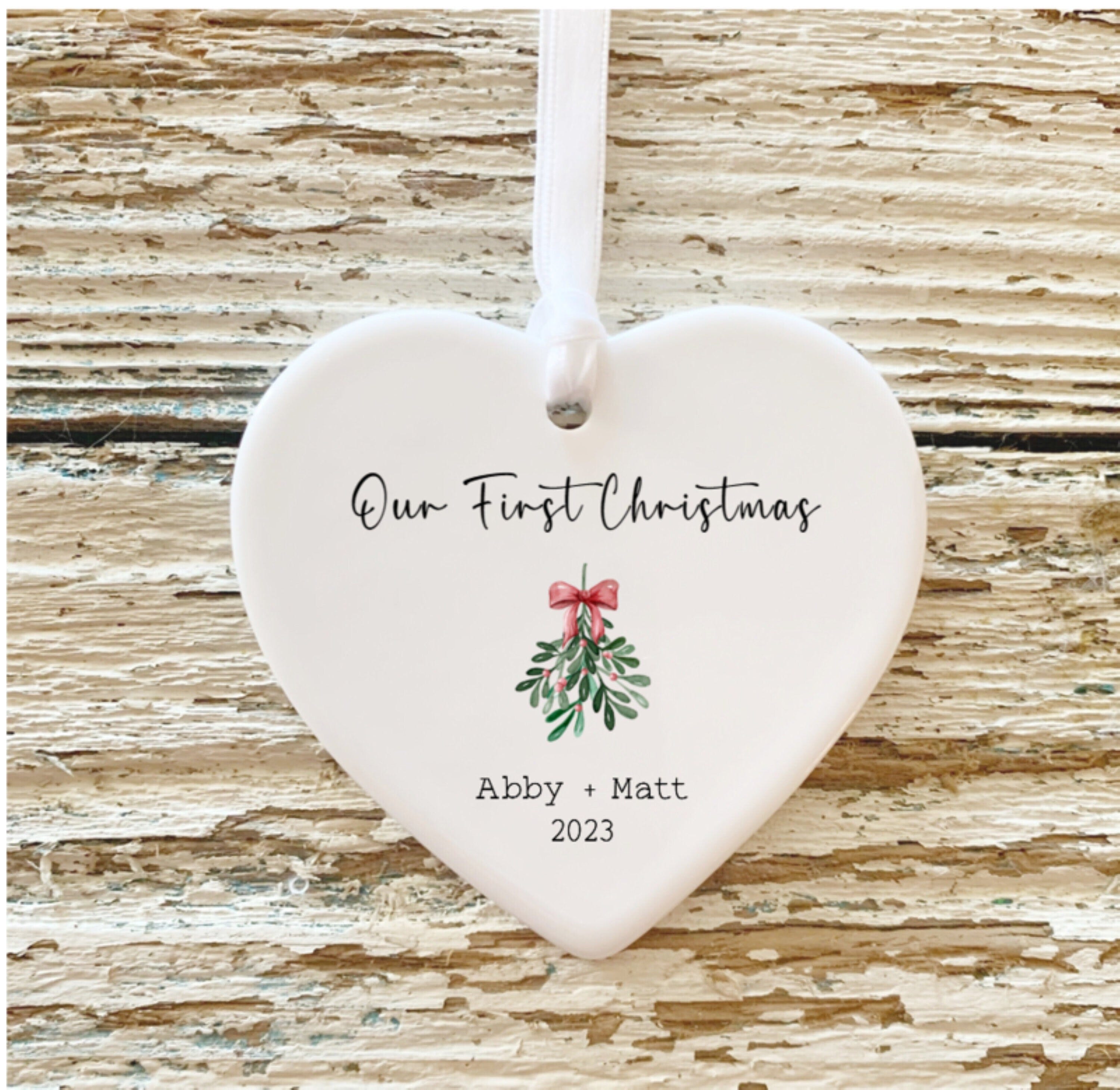 Our First Christmas Ornament ~ First Christmas Together Ornament ~ Married Ornament ~Engaged Ornament ~ Couples Ornament ~ Christmas Gift