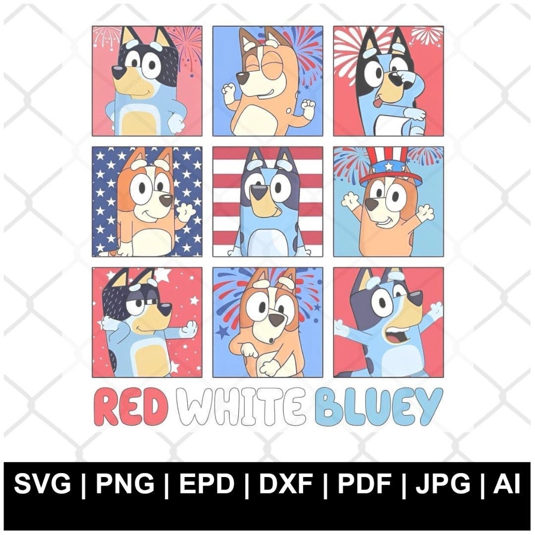 Red White Blueyy Character of July
