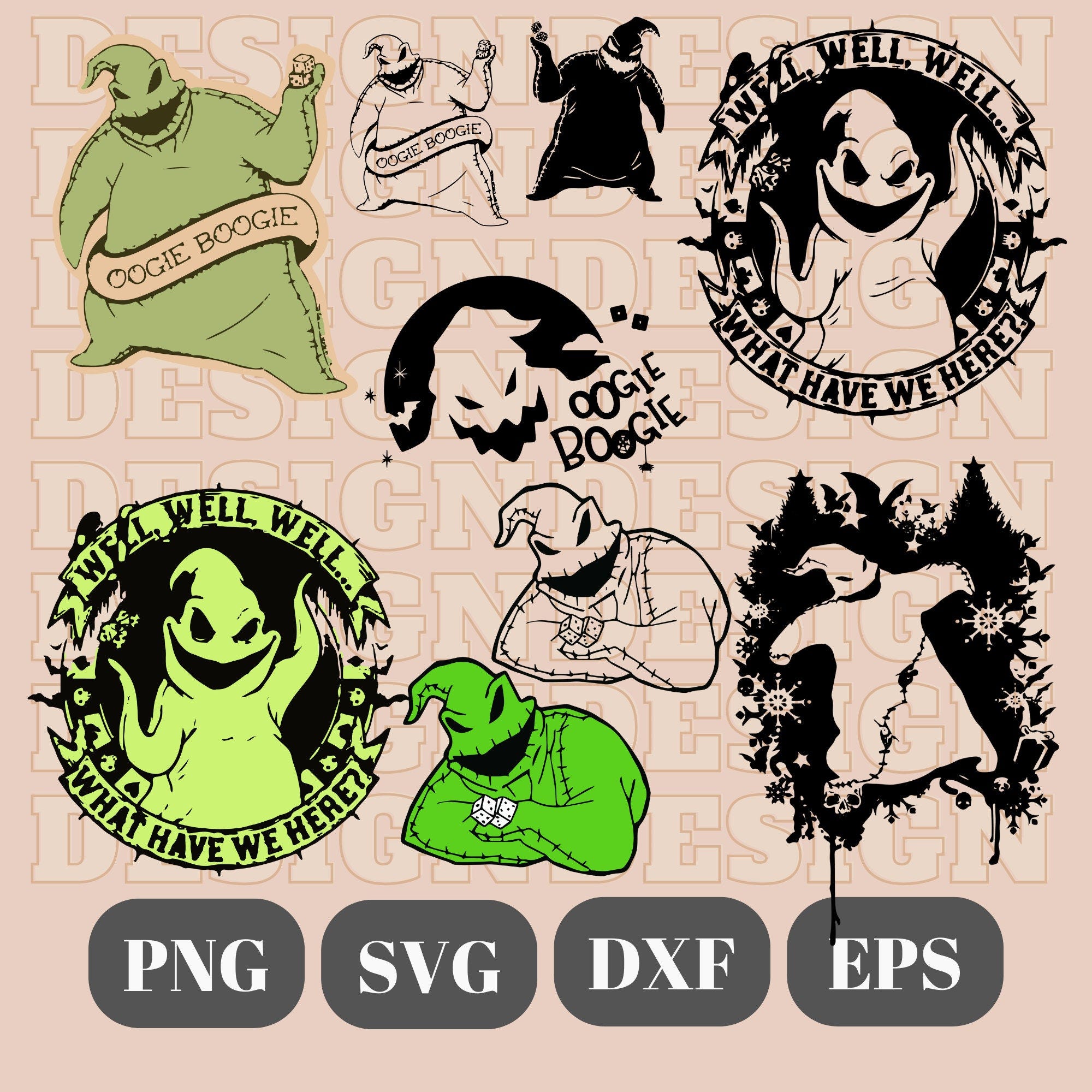 Oogie Boogie Svg, Oogie Boogie Png- Halloween  Svg- svg, png, dxf - Designs, Stickers, Custom Cups, Shirts, Sublimation, Cricut.