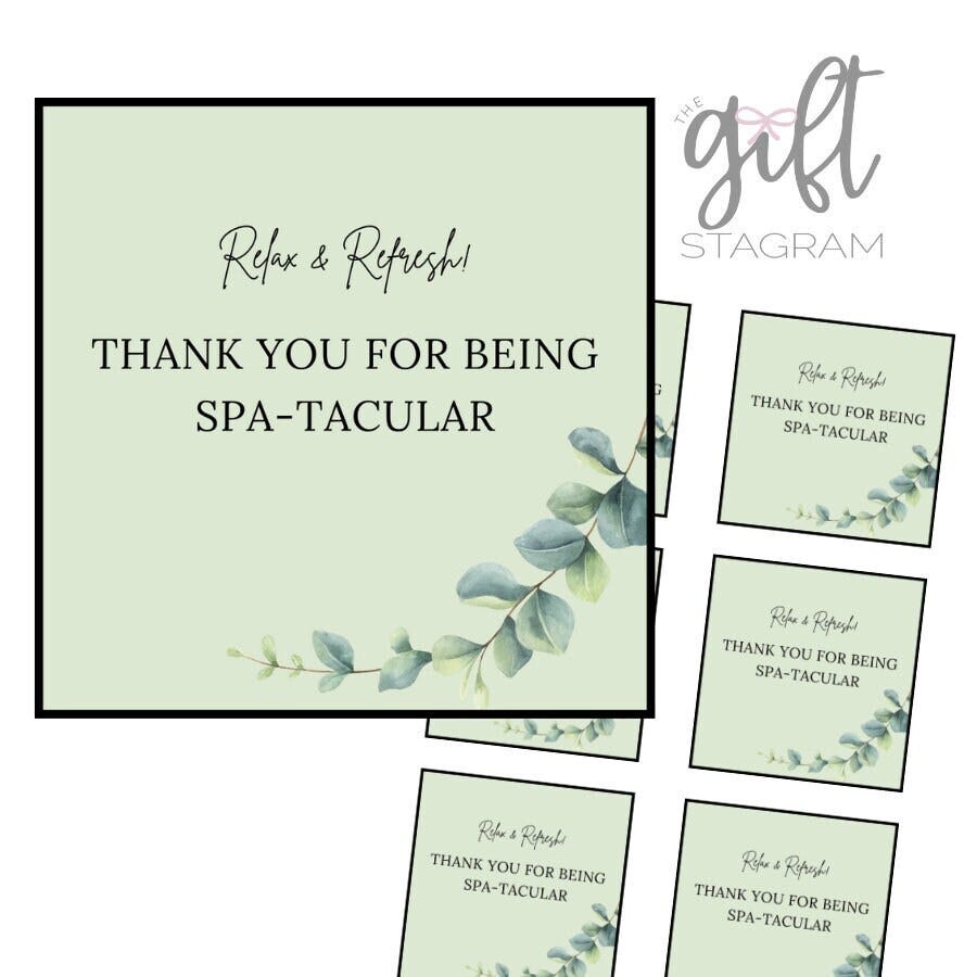 Thank You For Being Spa-tacular Gift Tag | DIGITAL DOWNLOAD |  Teacher
