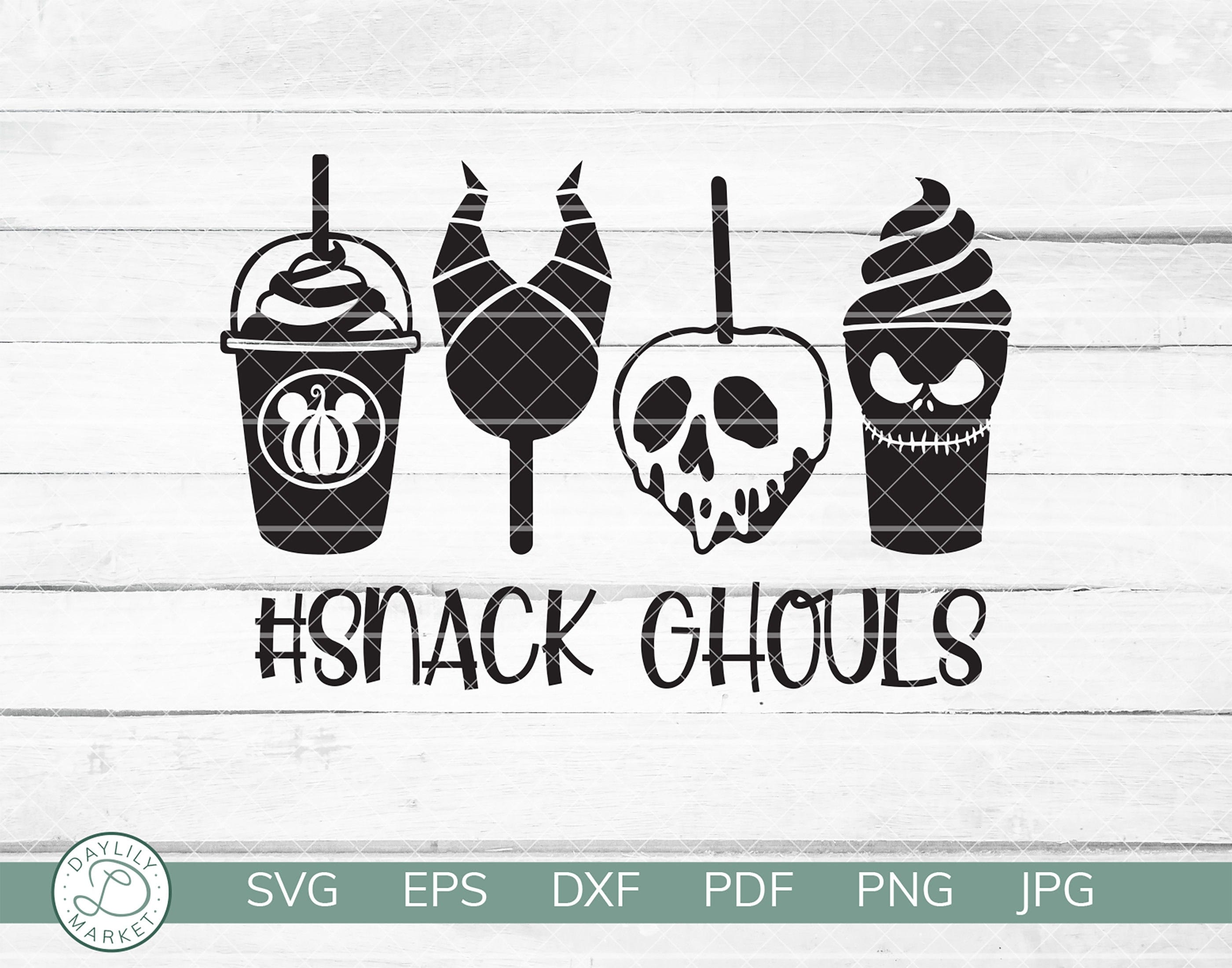 Snack Ghouls SVG | Halloween Snacks Shirt | Funny Parks Snack Shirt | Cricut Vinyl Silhouette Iron On | Instant Download