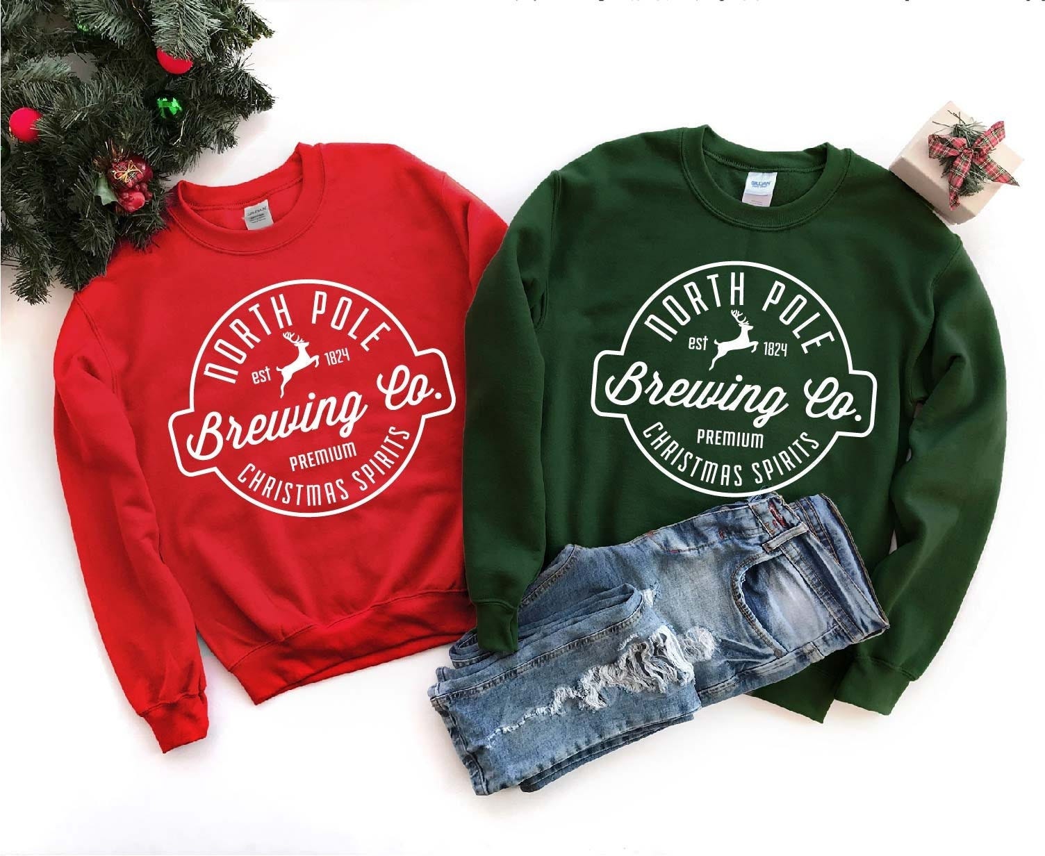 North Pole Brewing Co Sweatshirt, Christmas Sweatshirt, Premium Christmas Spirit, Brewing Co Sweatshirt, North Pole sweater, Brewing Co