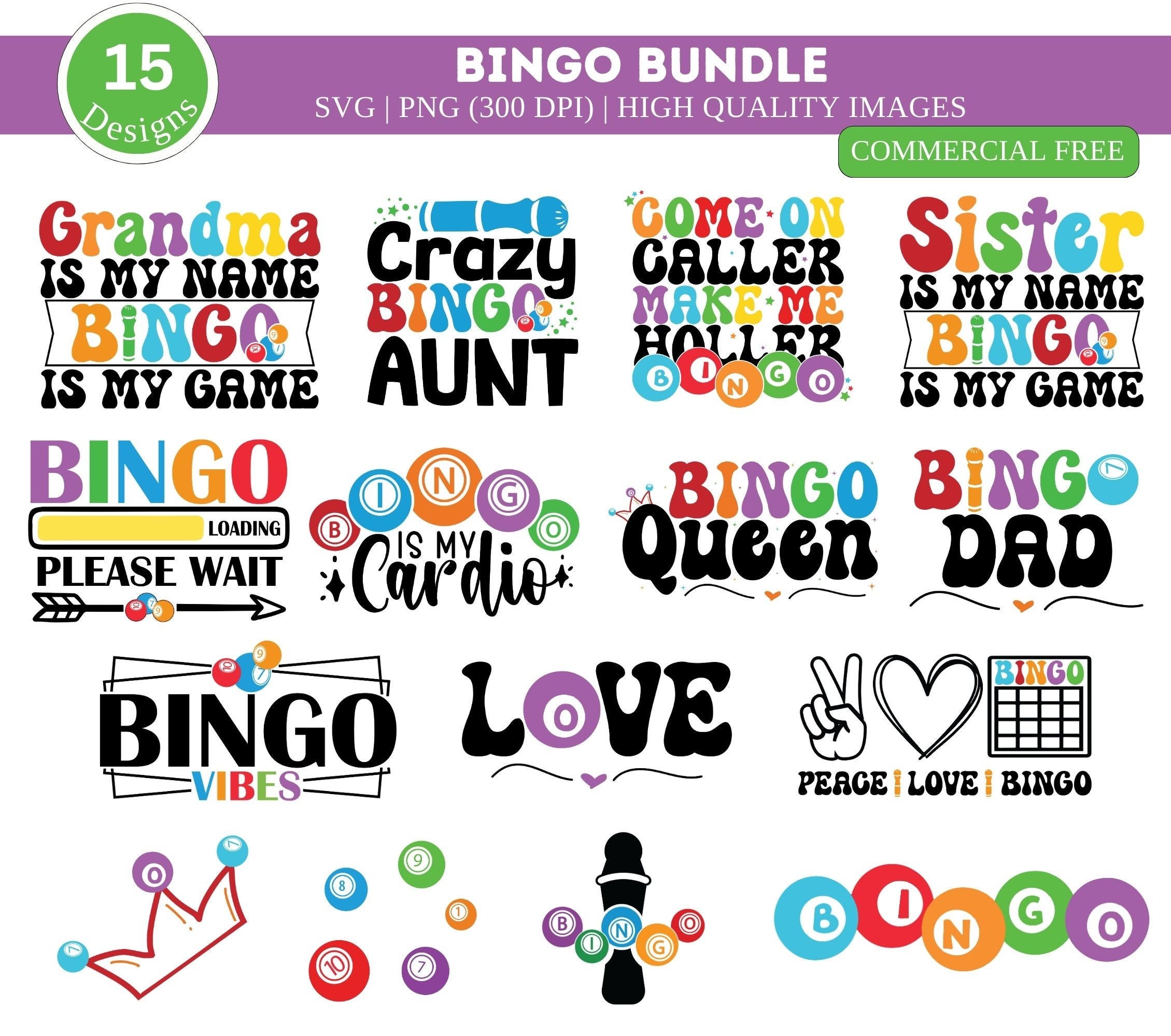 Bingo SVG Bundle| Bingo PNG Bundle| Bingo svg| Bingo Player svg| Bingo Player Gift svg| Sport Svg png