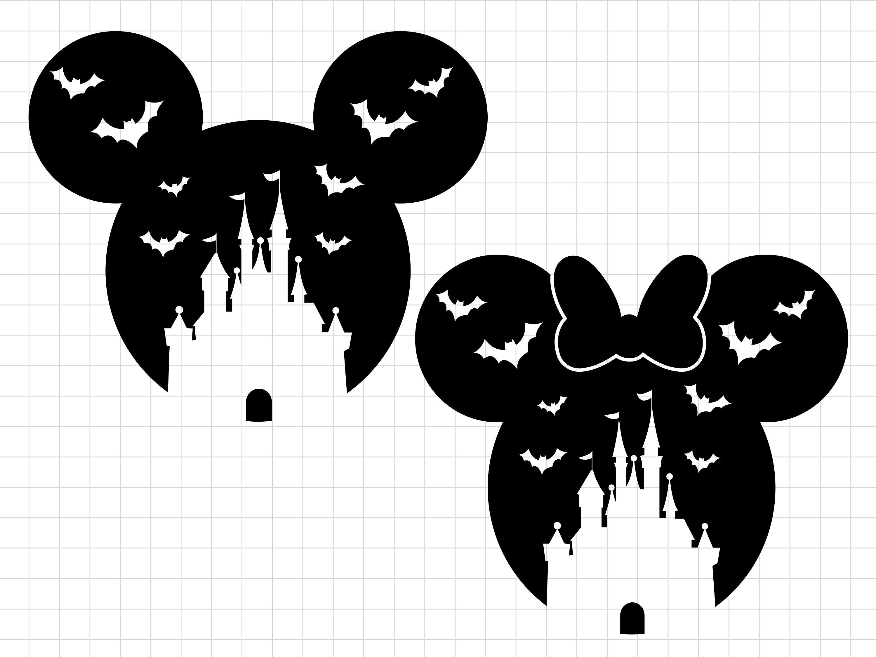 Bundle Mickey Halloween Bat Svg, Mickey Castle Halloween Svg, Trick Or Treat Svg, Spooky Vibes Svg, Svg, Png Files For Cricut Sublimation