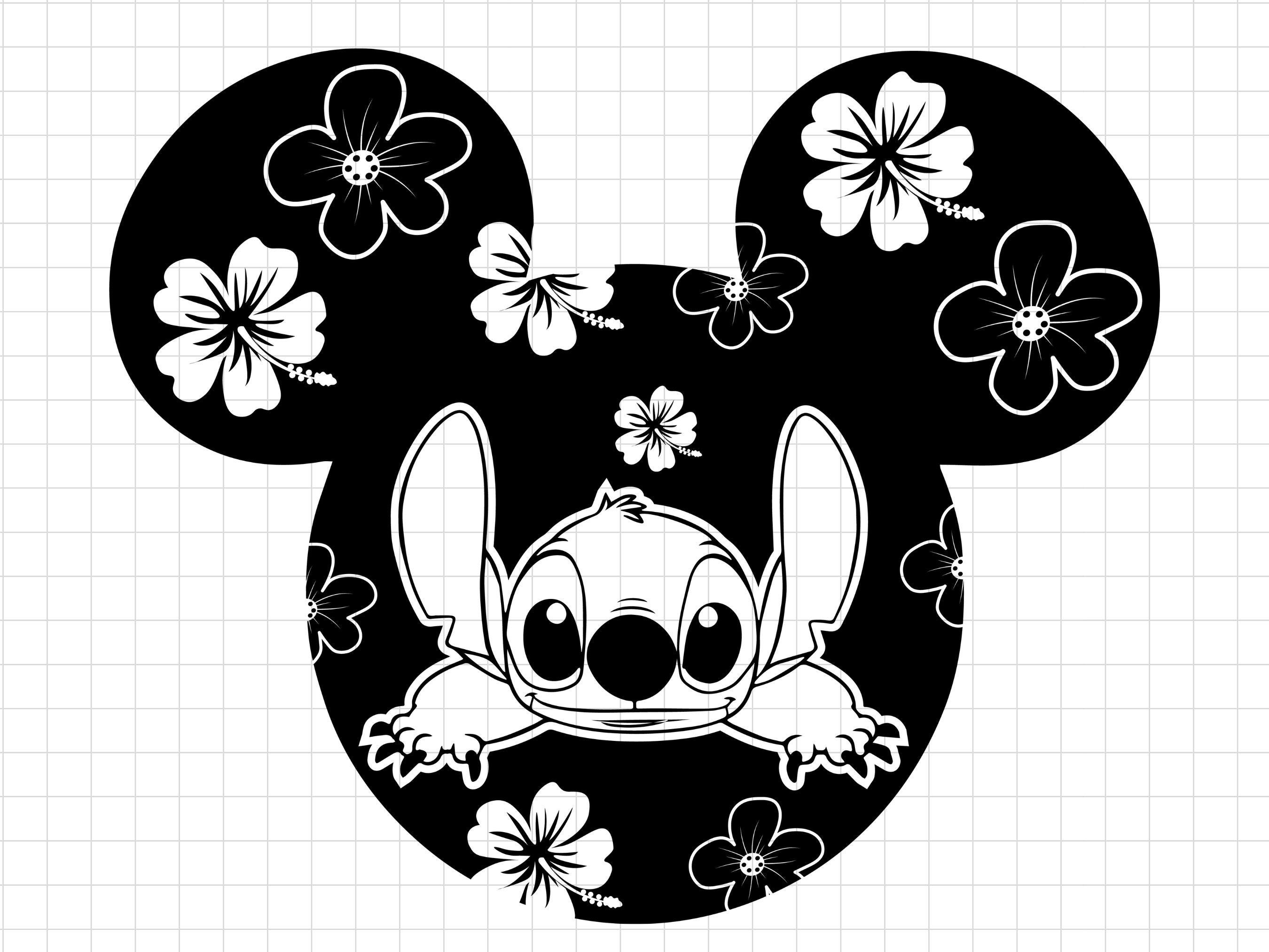 Stitch Svg, Stitch Silhouette Svg, Mouse Head Svg, Magic Castle Svg, Magic Kingdom Svg, Mouse ears Svg, Svg Png Files Cricut Sublimation