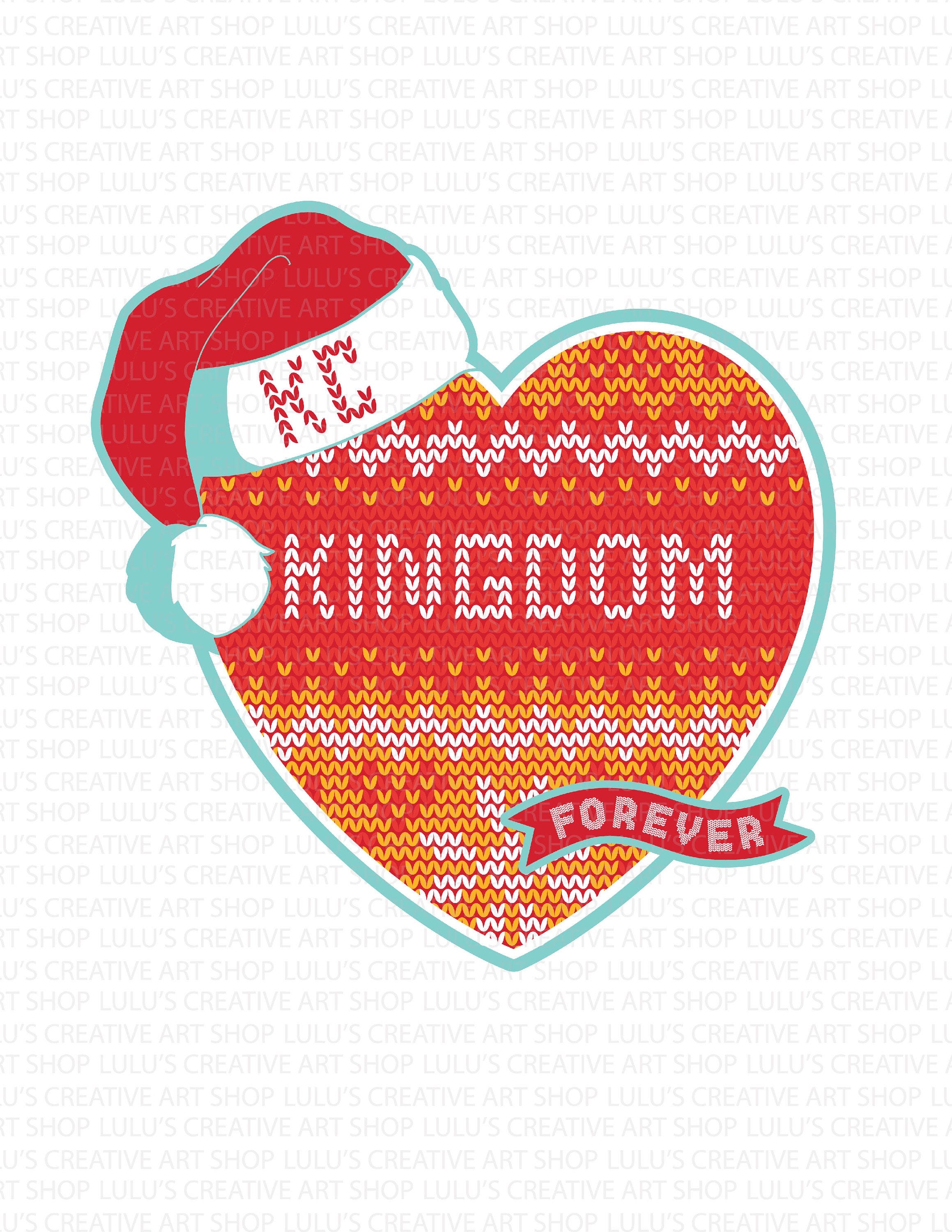 KC Kingdom PNG-Chiefs-Santa png-Chiefs Christmas-Christmas Sweater-Kingdom Forever-Mahomes-Kansas City-Red Kingdom
