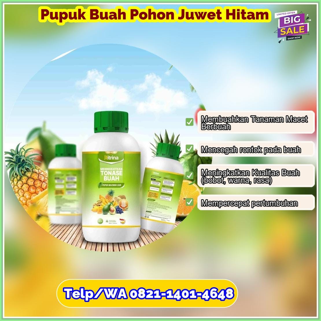 Supplier Pupuk Buah Pohon Juwet Hitam Resmi Berizin Edar