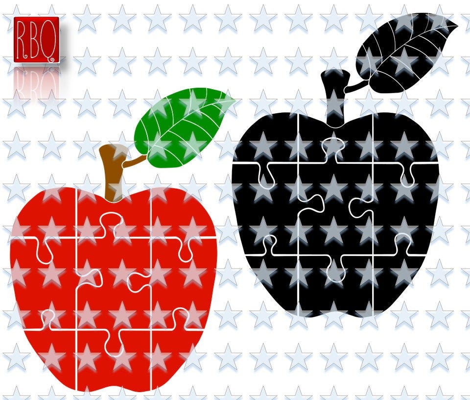 Apple Puzzle, Puzzle Pieces, Leaf Branch, Apple Tree Apples 9 pieces Digital Download Cut File png SVG eps DXF jpg PDF Vector Commercial use
