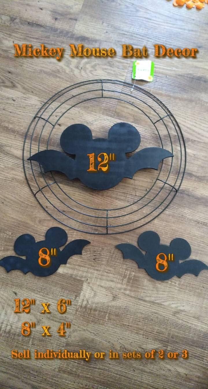 Mickey Bat Silhouette Halloween Decor