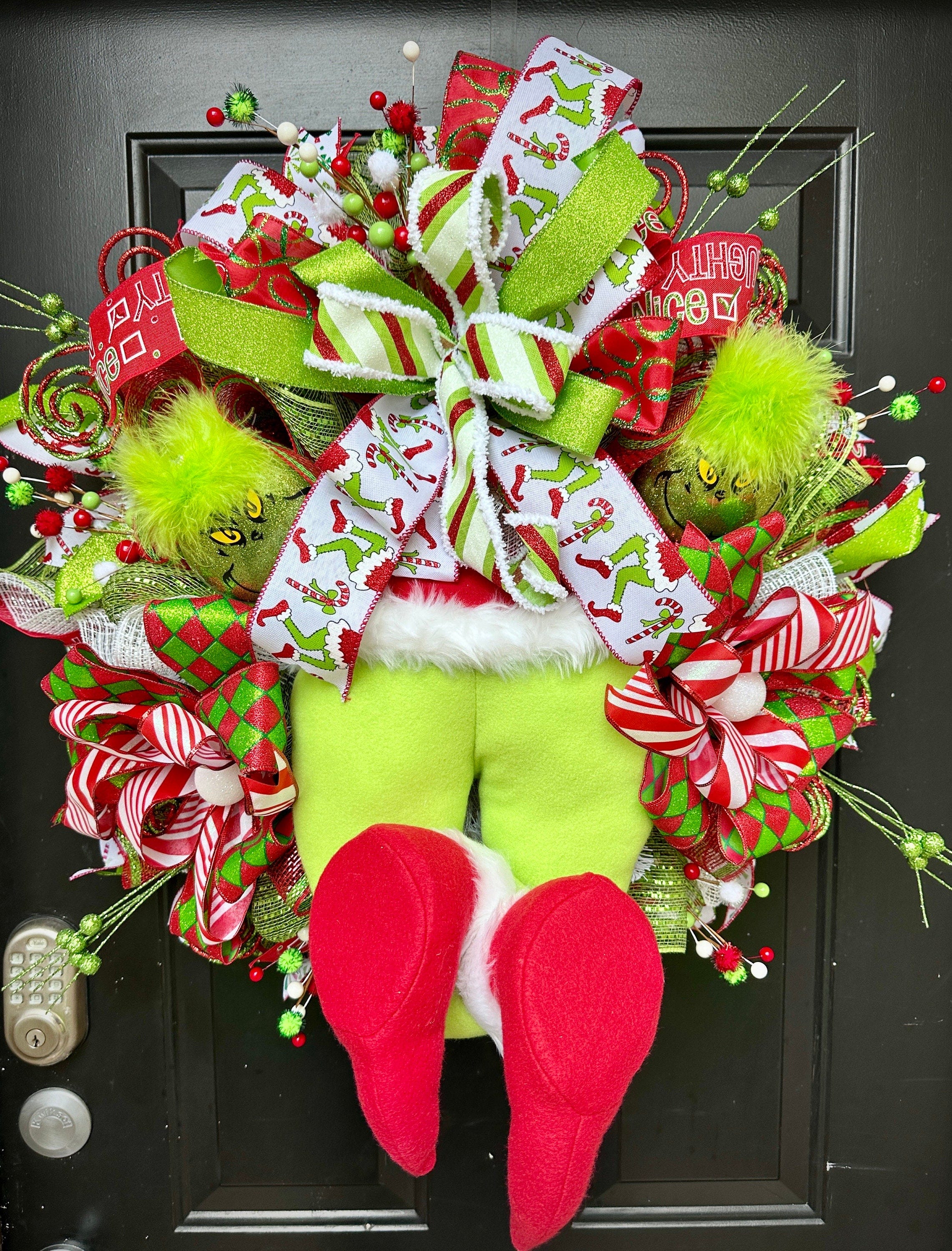 Christmas Grinch Feet Wreath