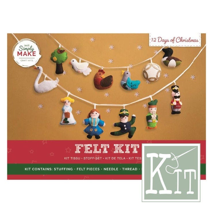 Felt Kit - 12 Days of Christmas - FREE SHIPPING