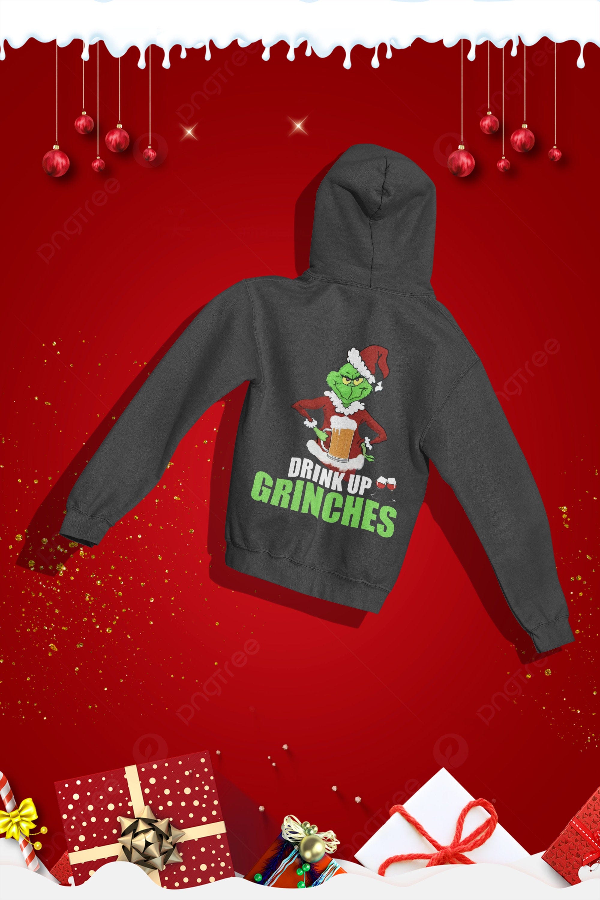 A great gift for Christmas: Grinch Hoodie, Funny Quote.