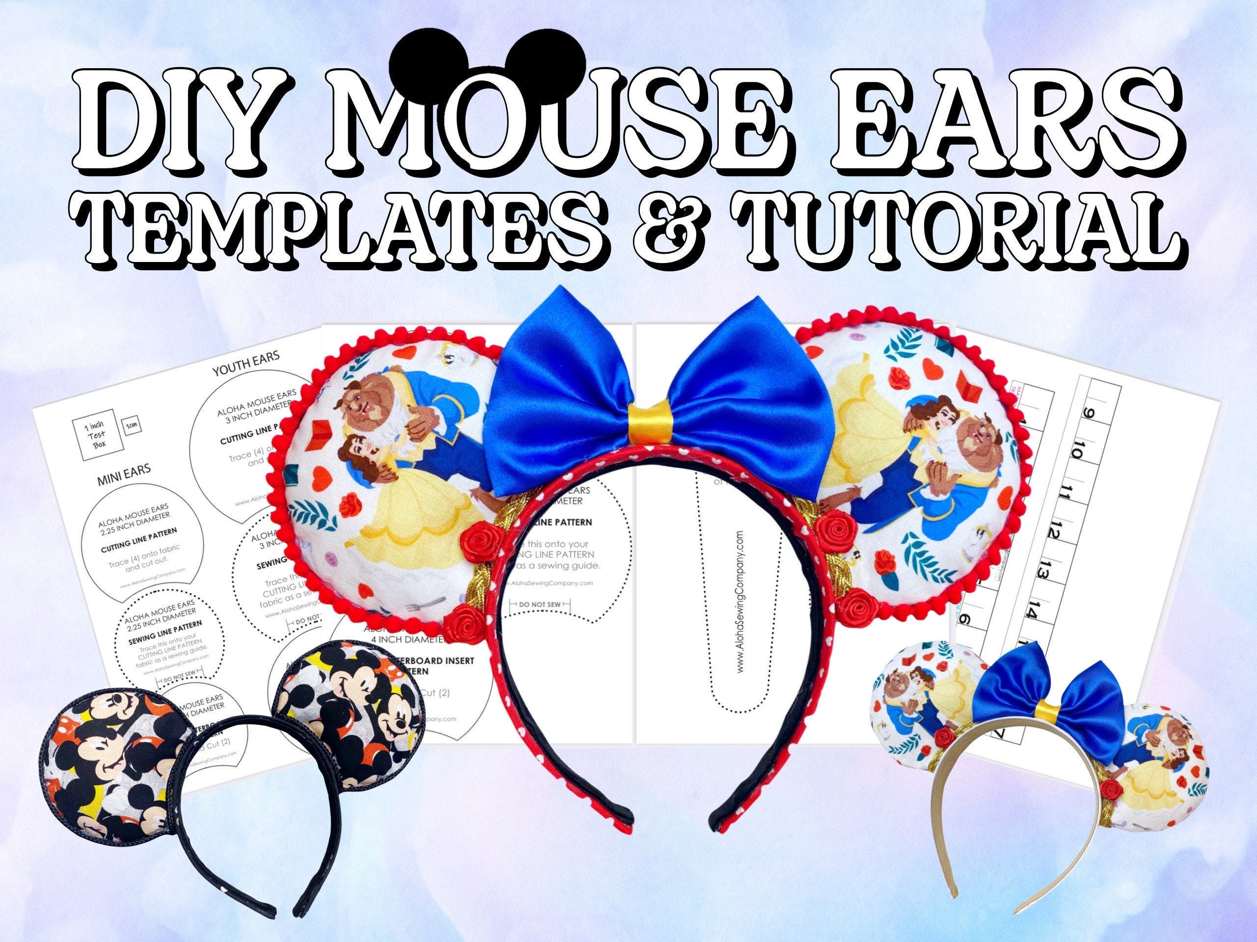 BESTSELLER Best Day Ever Mouse Ears Sewing Pattern Template & Video Tutorial | Printable PDF | Easy DIY | Instant Download | Instructions