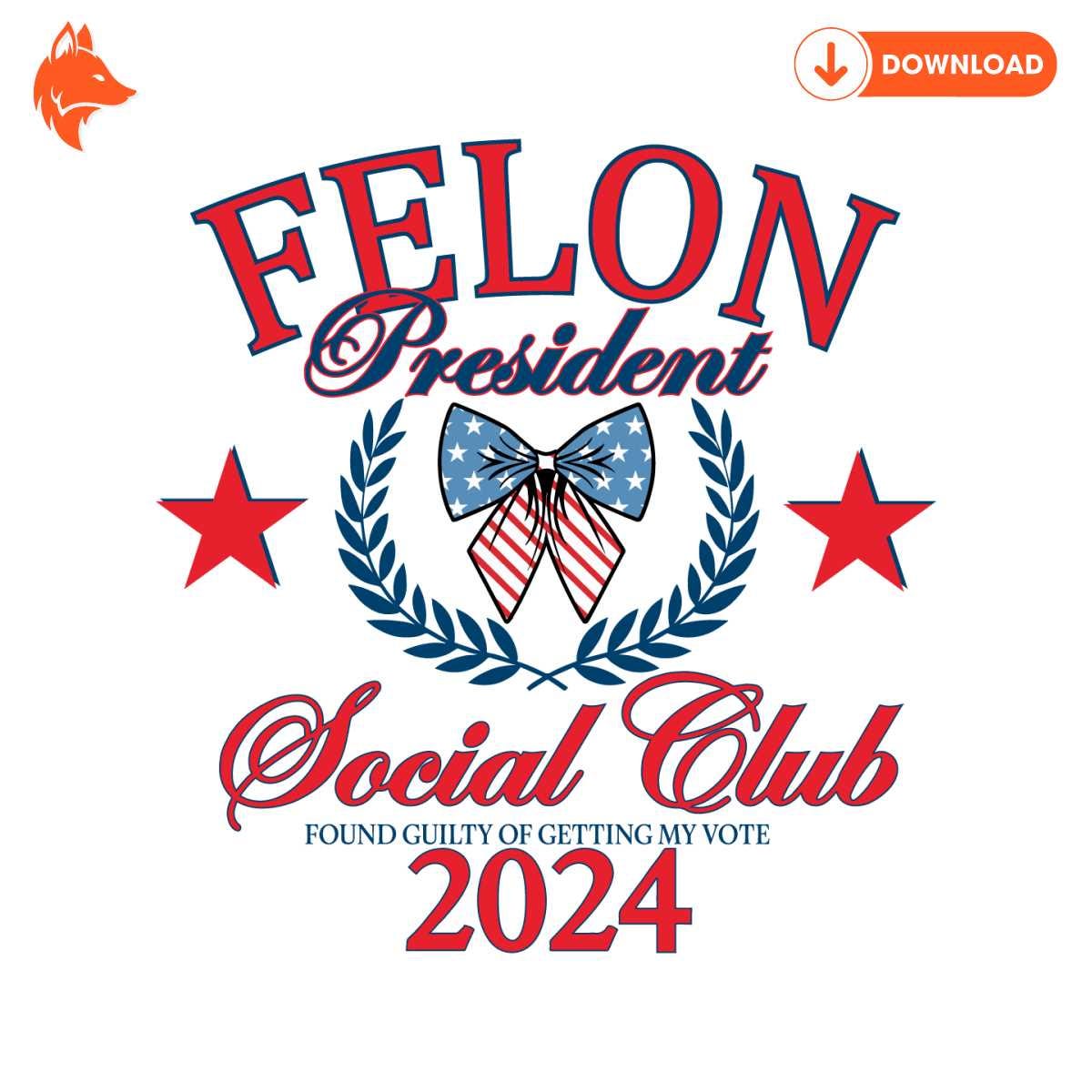 Free Felon President Social Club 2024 SVG