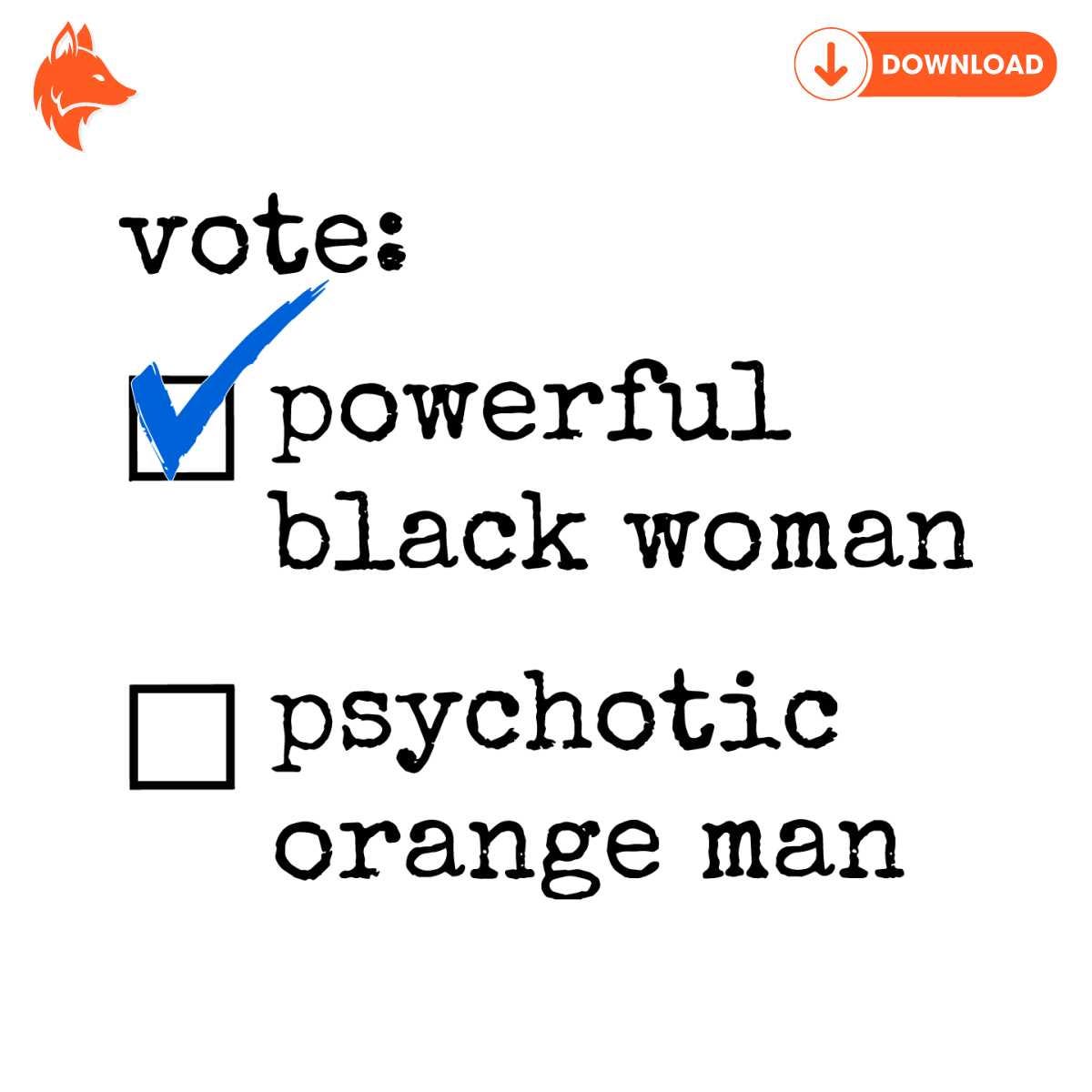 Free Vote Powerful Black Women First Female President SVG
