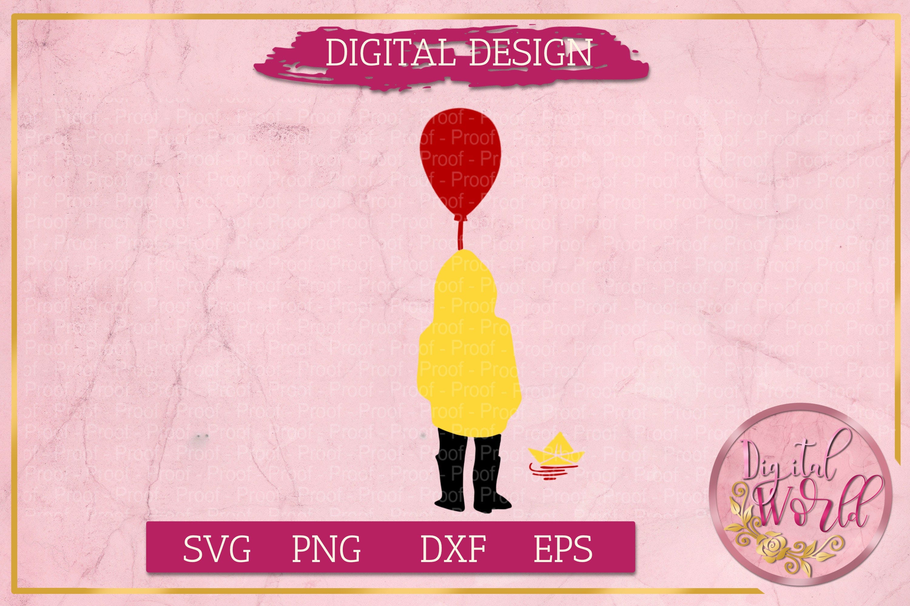 Georgie Svg, IT Movie svg, Balloon, Halloween svg, Horror, Pennywise Svg, Digital File, SVG, PNG, Instant Download, Scary Clown Svg.