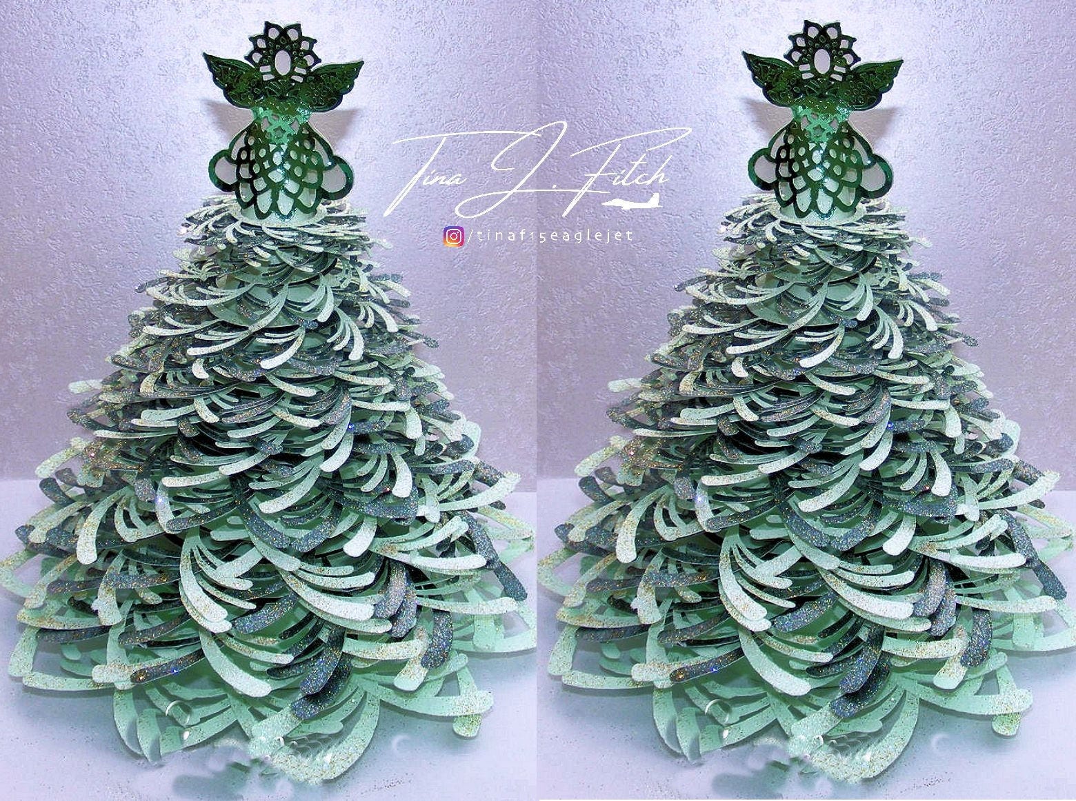 3D Christmas Tree & Angel Decoration, Cutting files, SVG, Cricut, Silhouette Cameo, ScanNCut