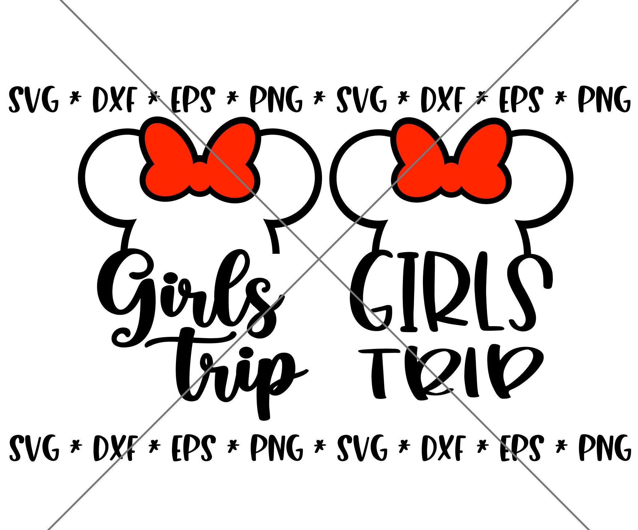 SALE!! Mouse Girls Trip SVG, Disney svgs, DXF, eps, png Instant Download File, Disney World Family Trip svg, Disney Mouse Hat Ears svg--MT14