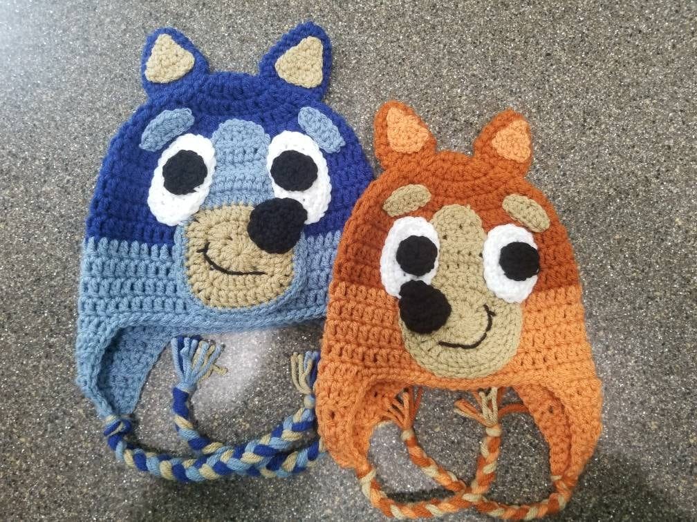 Bluey hat; Bingo hat; dog character hat