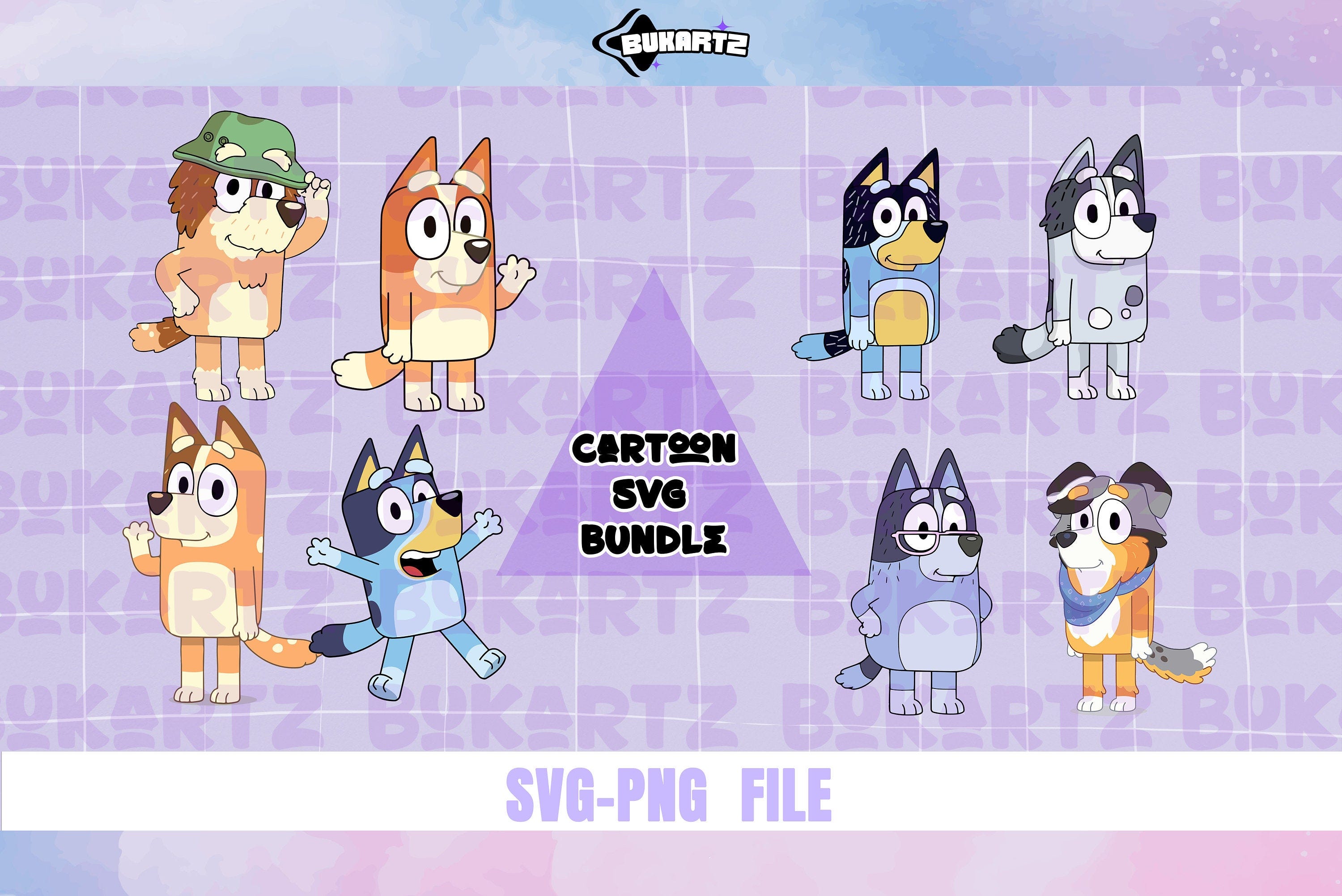 Cartoon svg Bundle, Dogs Cartoon png, Kawaii Clipart, Instand Download, cartoon tv svg, Custom Digital Print