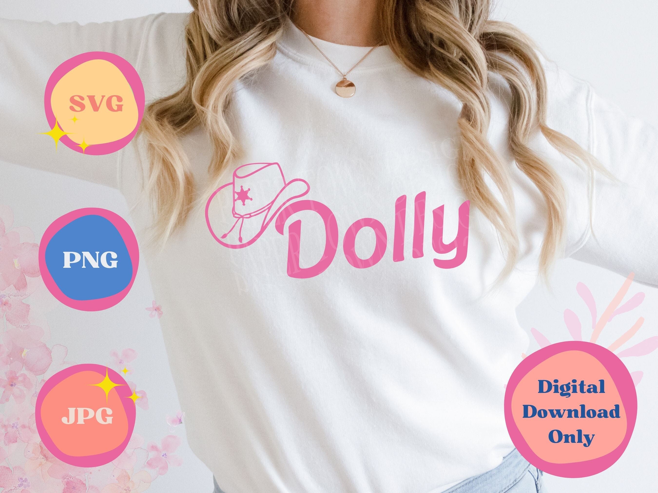 Pink Dolly Cowgirl SVG | PNG | JPG