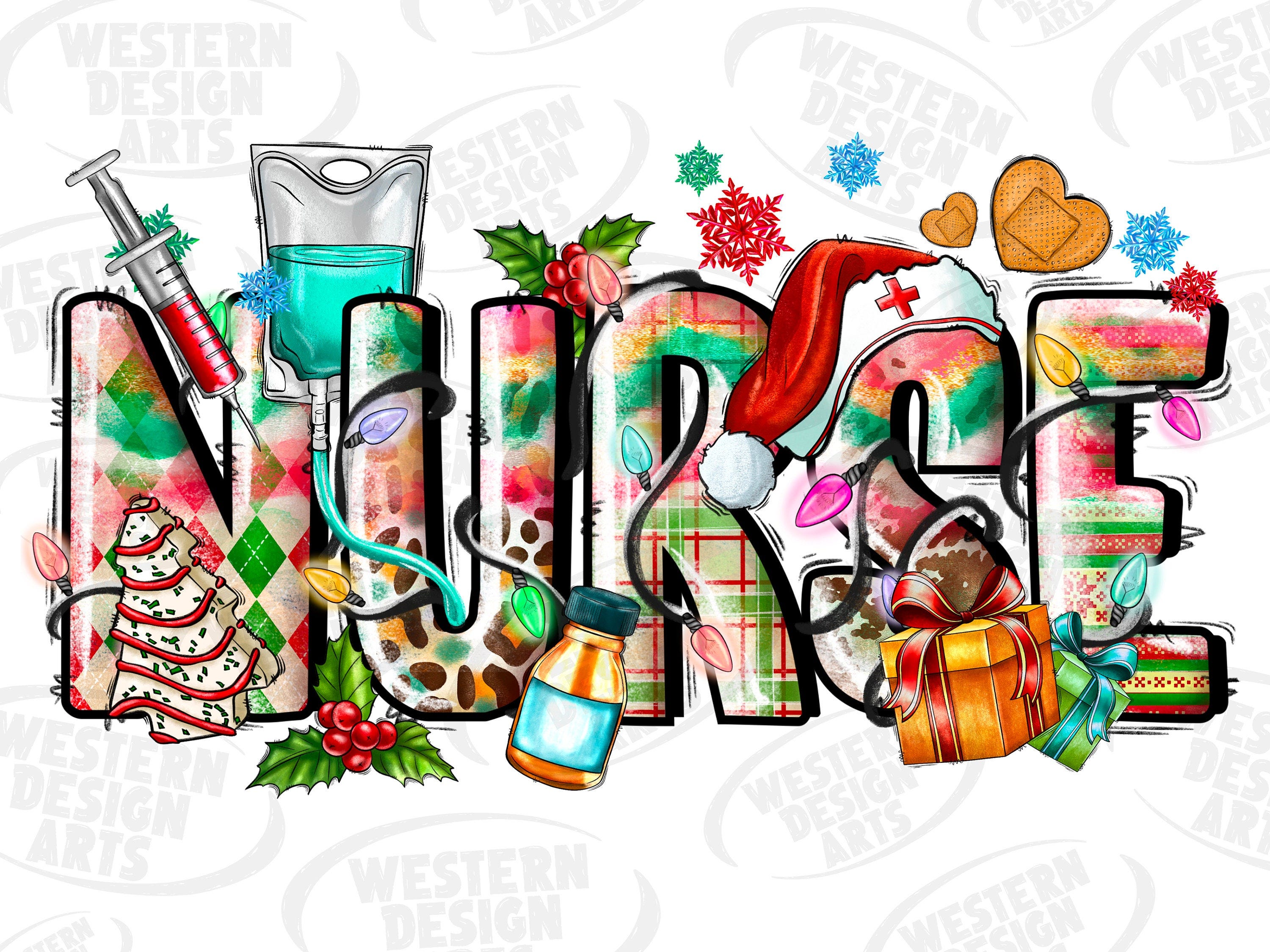 Nurse Christmas Png,Merry Christmas,Christmas Nurse Png,Christmas Nurse,Nurse Hat,Stethoscope Png,Sublimation Design,Christmas Sublimation