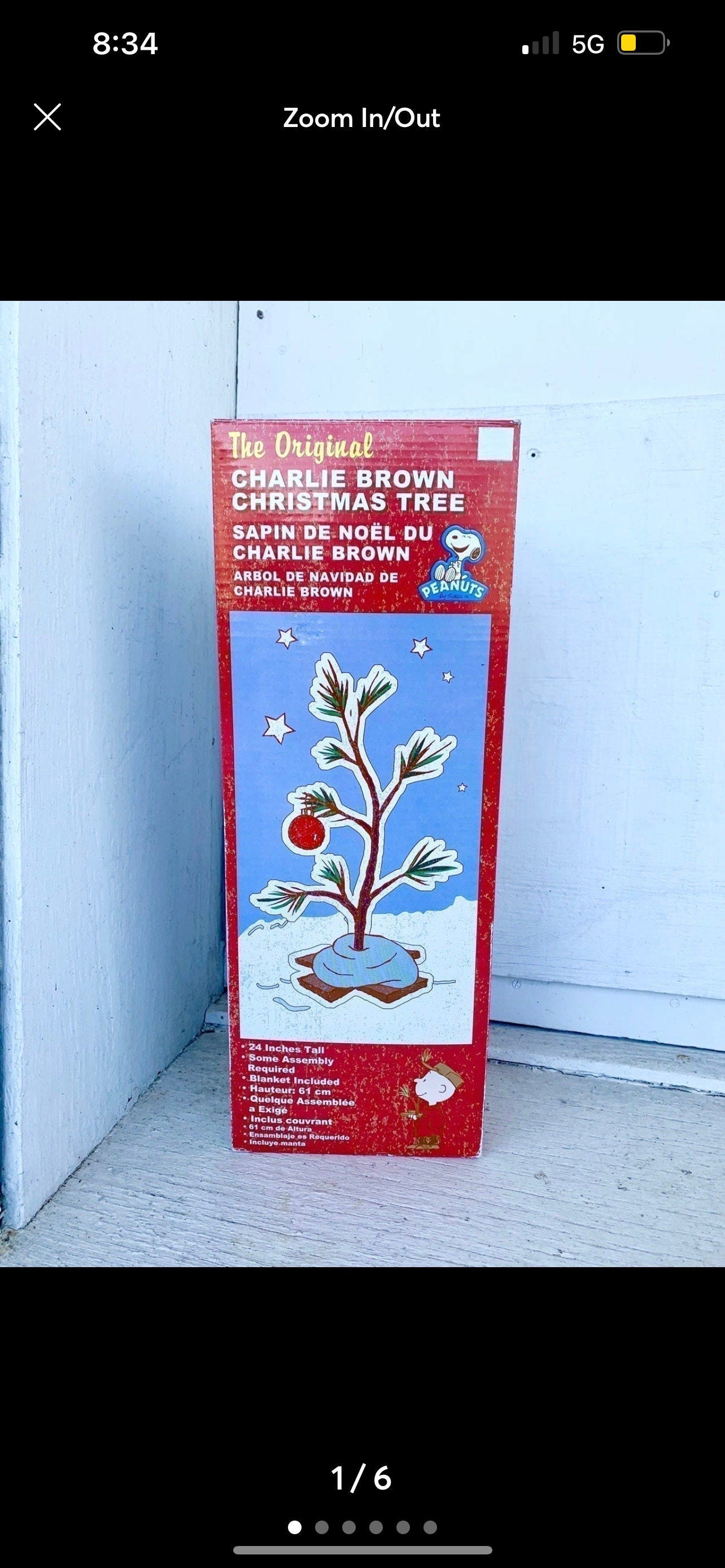 The Original Charlie Brown Christmas Tree Blanket, Ornament & Tree Stand Christmas Decorations Peanuts Snoopy 24” Tall