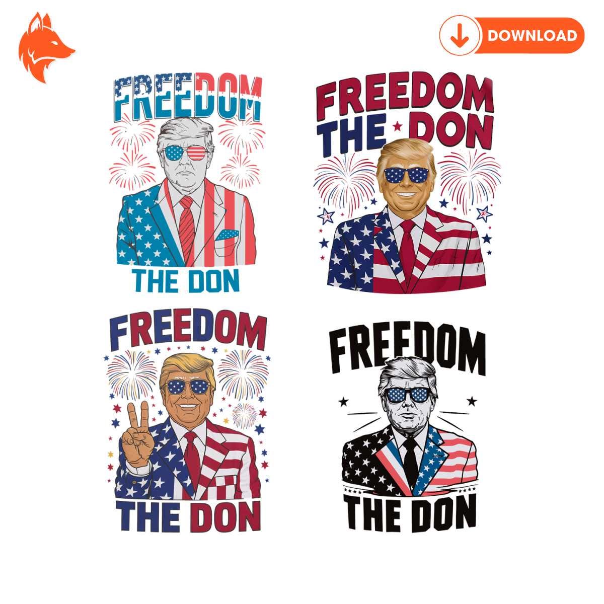 Free Freedom The Don Donald Trump SVG PNG Bundle