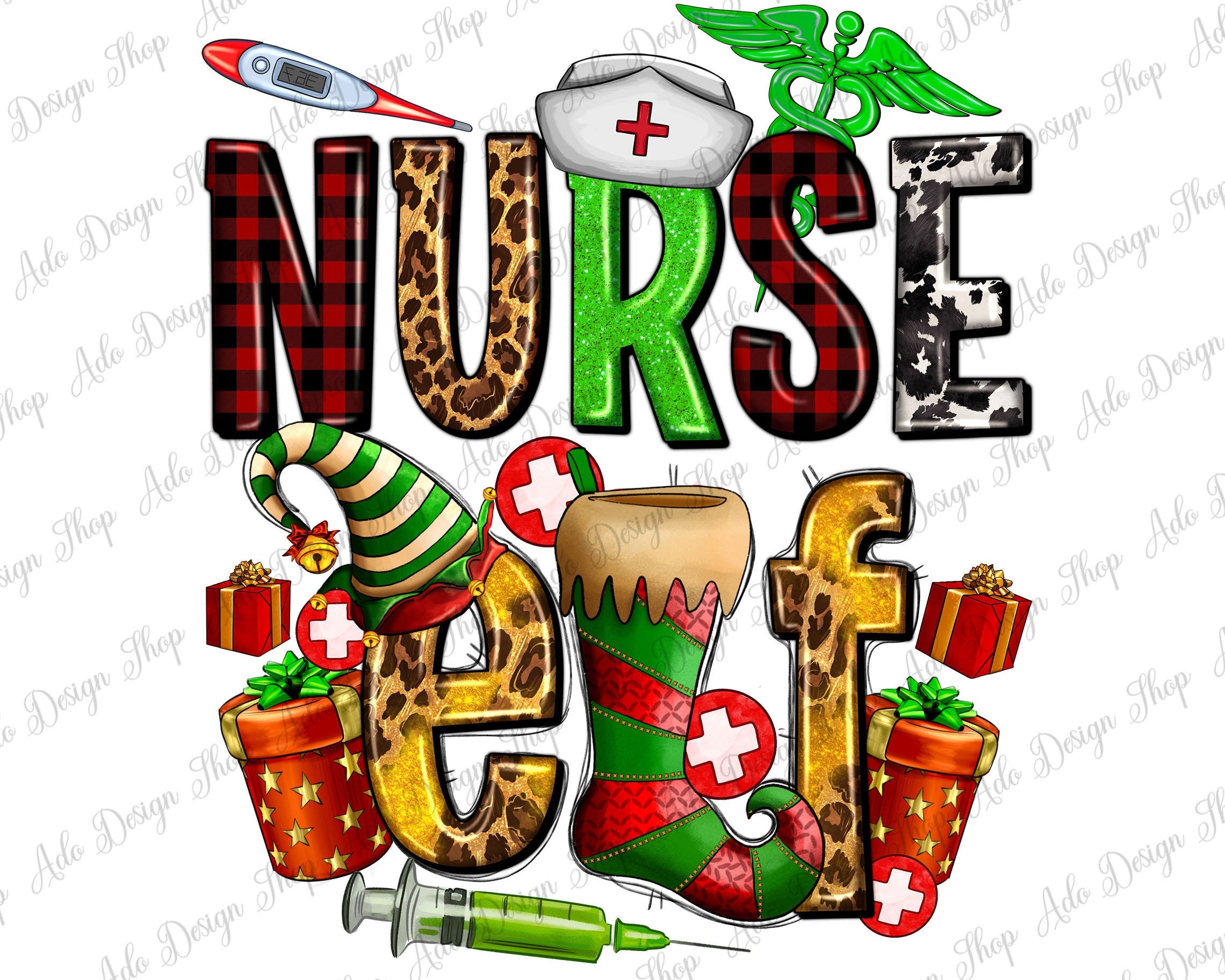 Nurse Elf Png Sublimation Design, Merry Christmas Png, Nurse Life Png, Christmas Nurse Png,Nurse Elf Png,Nurse Elements Png,Digital Download