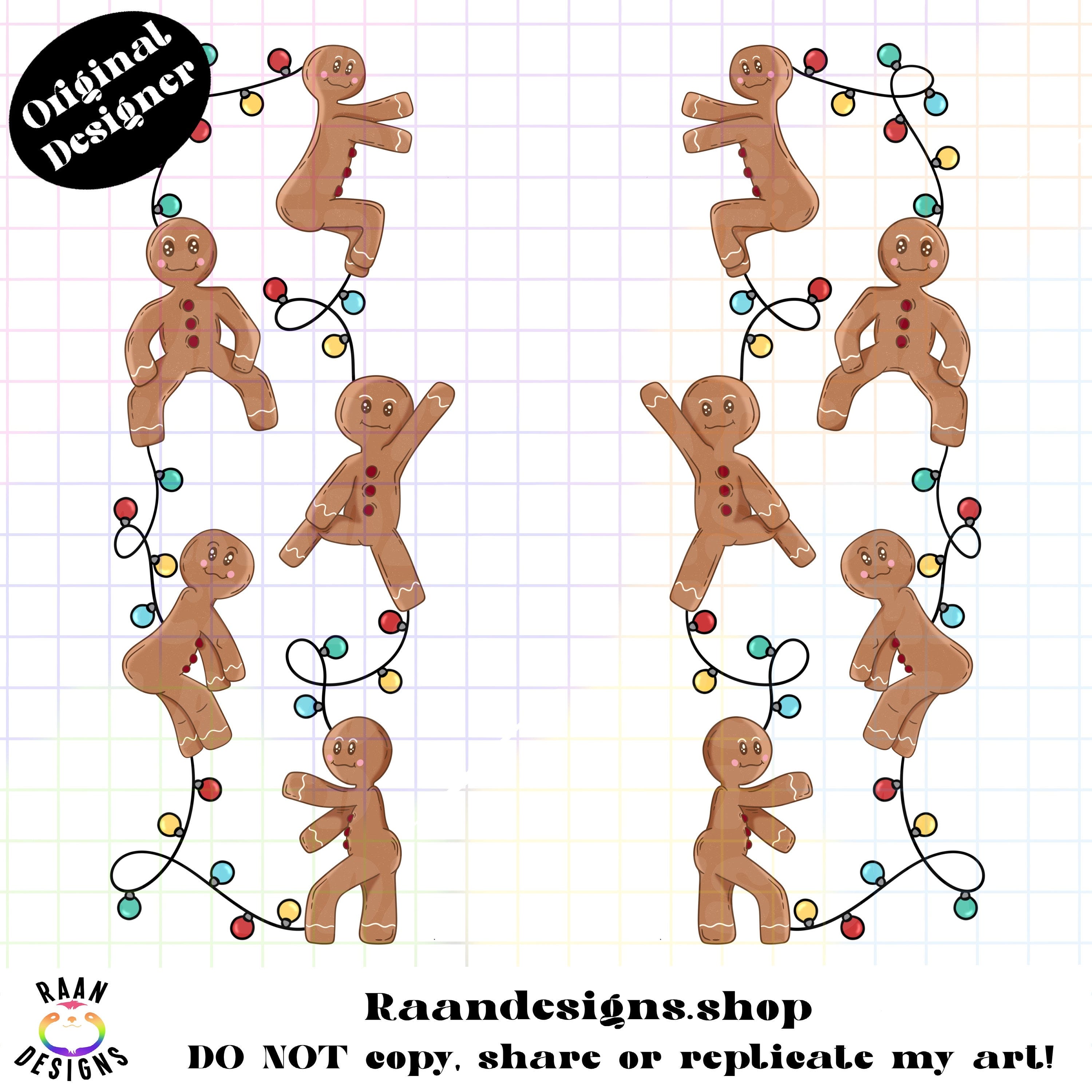 Dancing Gingerbread Men-PNG-TShirt-Design-Digital-Adult-Jolly-Cheer-Christmas-Holiday-Funny-Gingerbread-Stripper-Booty-Tease-Lights-RAAN