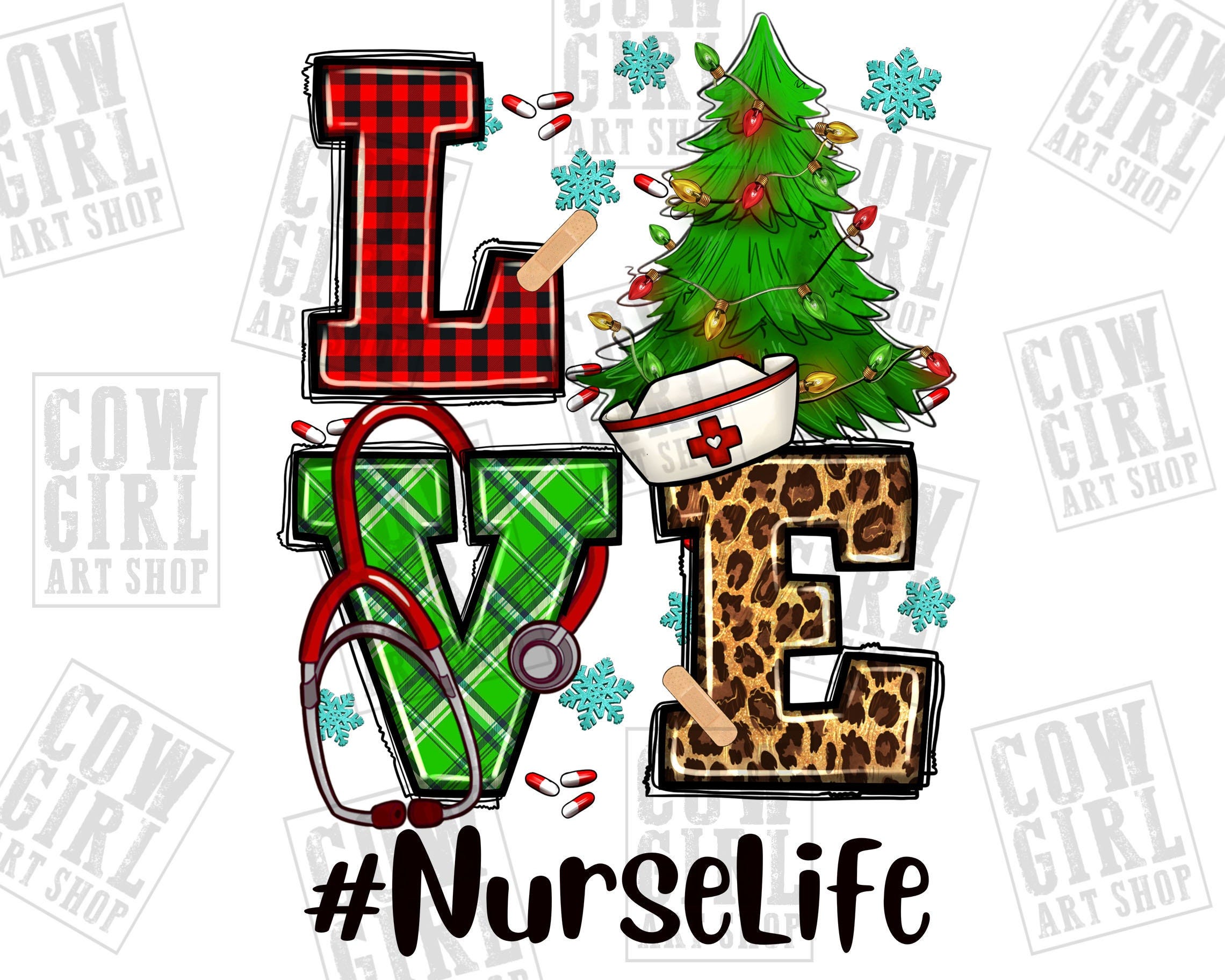 Love Nurse life Christmas png sublimation design download, Merry Christmas png, Christmas Nurse png, sublimate designs download