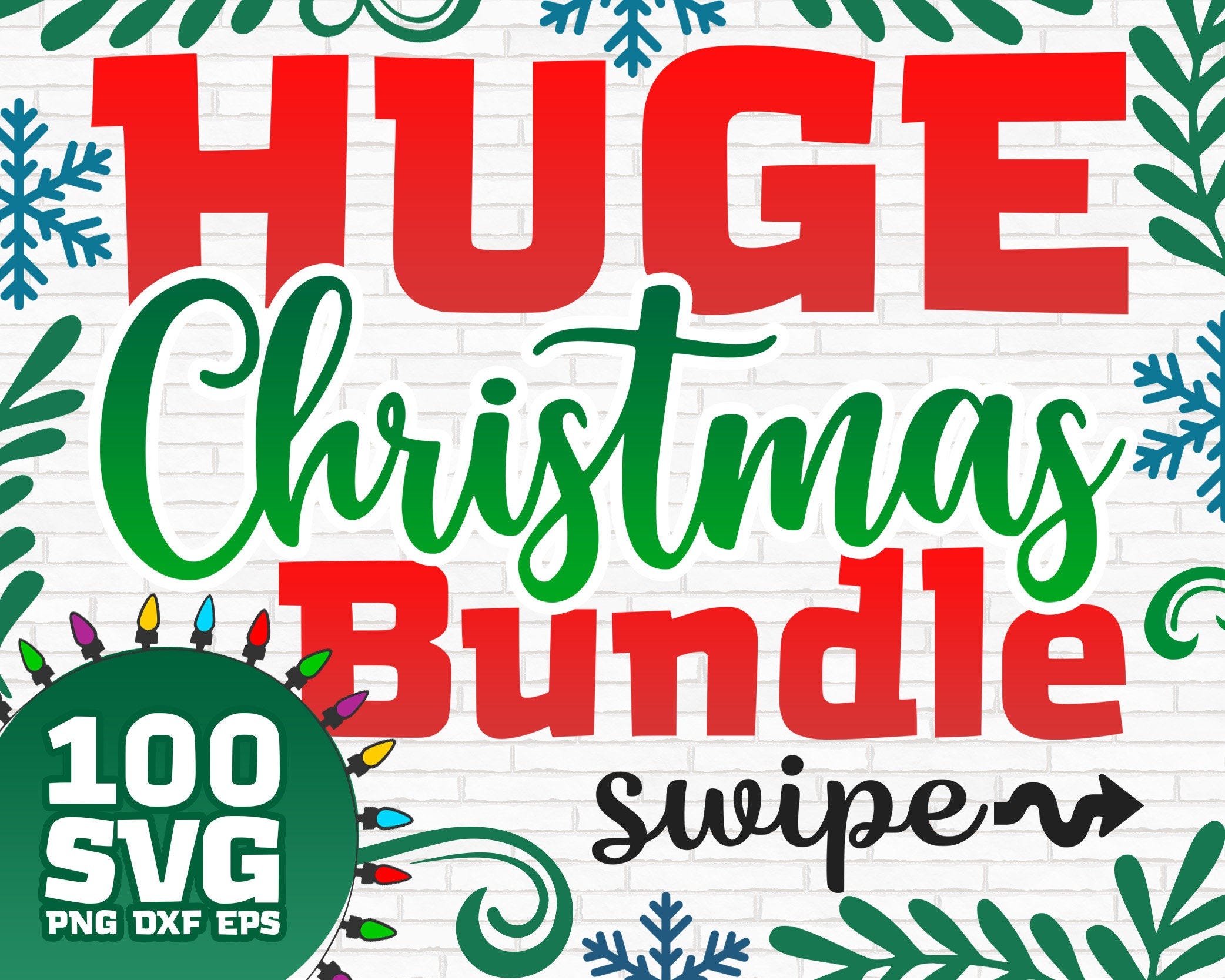 HUGE Christmas SVG Bundle, Christmas Svg, Winter Svg, Holiday Svg, Christmas for Shirts, Christmas Cut Files, Cricut, Silhouette, Svg, Png