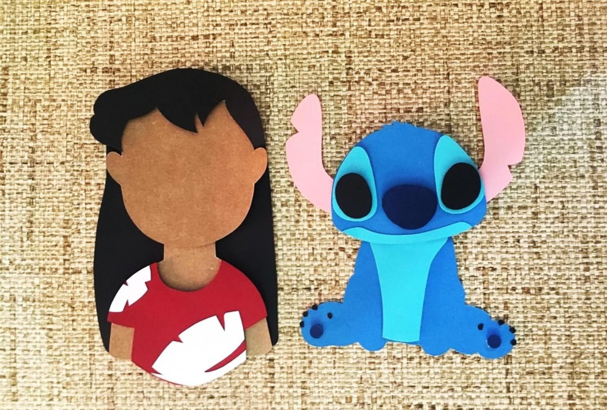 Lilo & Stitch paper cut template