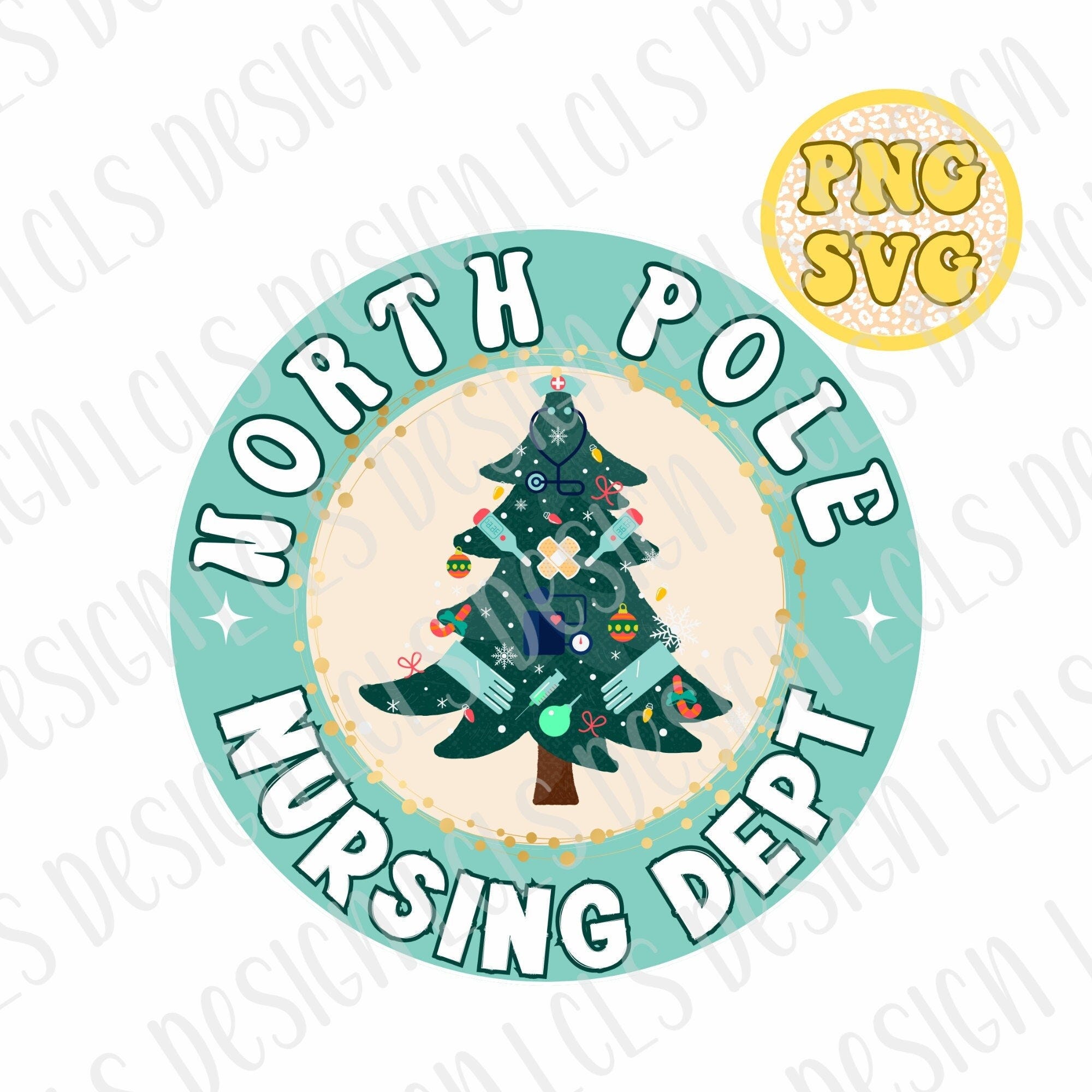 Christmas nurse png north pole svg cute gift for Christmas nurse cut file cricut Christmas nurse file for silhouette ER nurse png PICU nurse