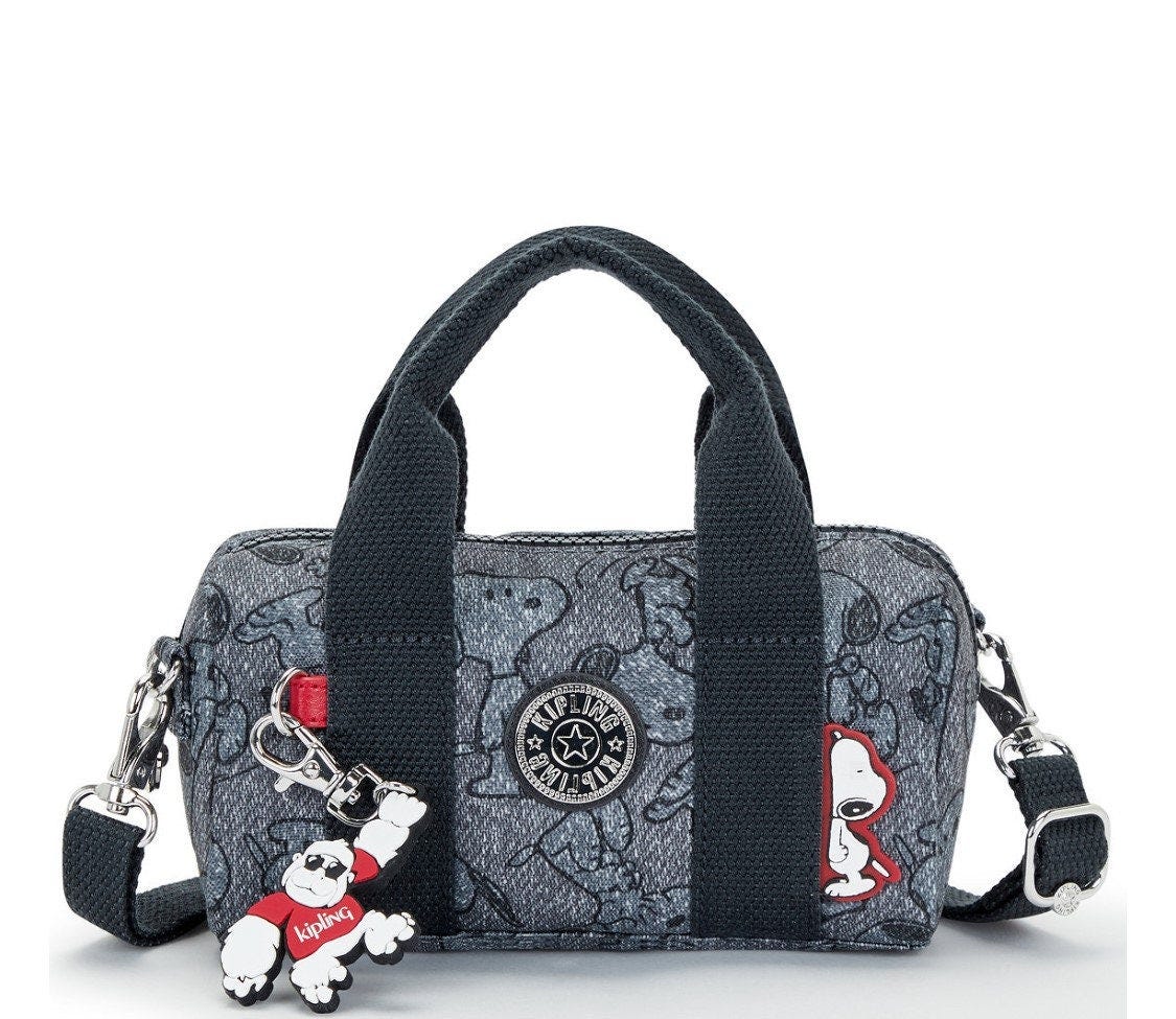 Kipling Peanuts Snoopy Doggy Denim Print Bina Mini Crossbody Bag SOLD OUT! NEW!