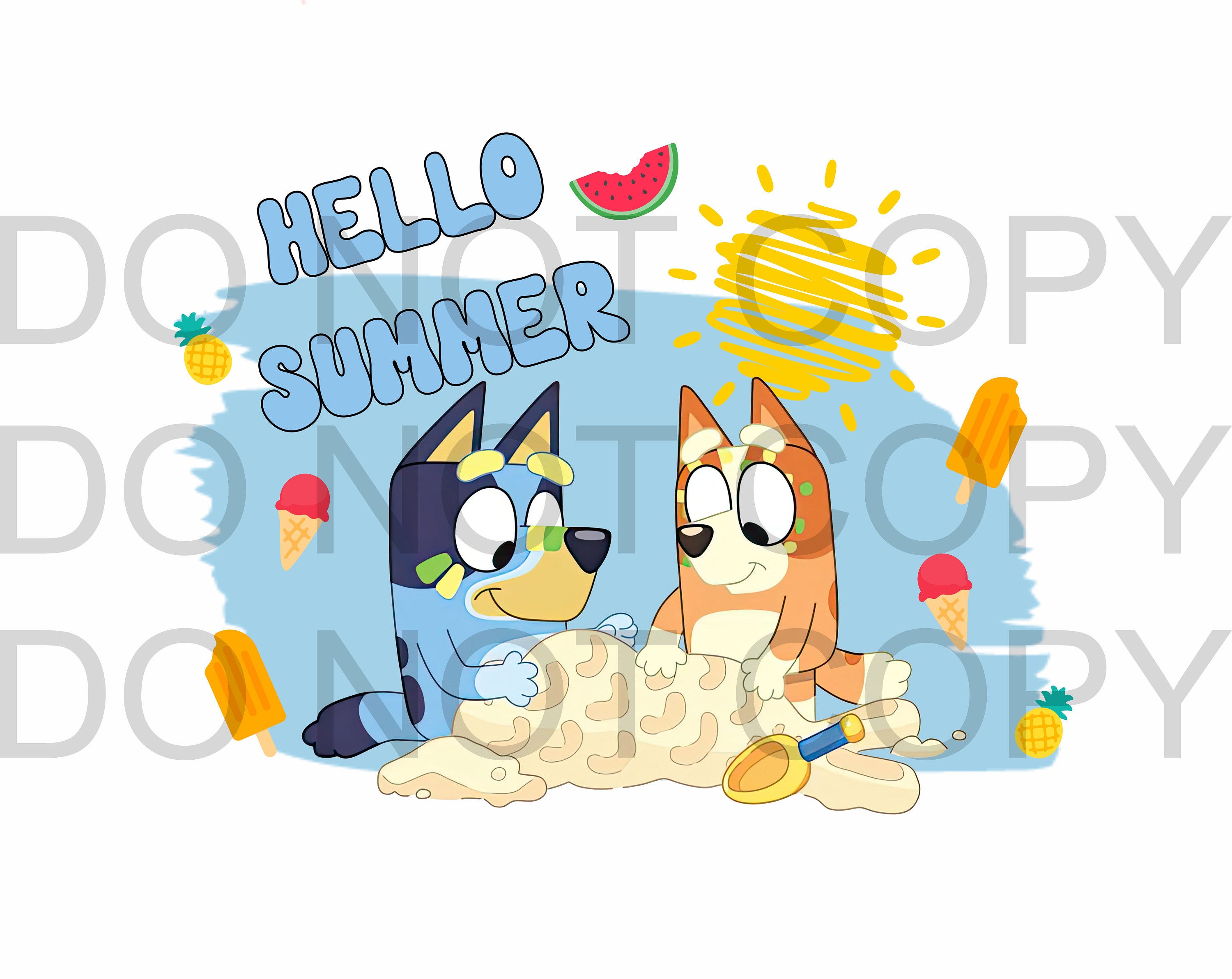 Blue Dog Summer PNG