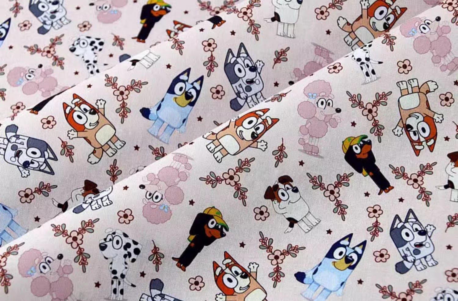 Bluey Fabric Cartoon Dog Fabric Anime Cotton Fabric By The Half Yard