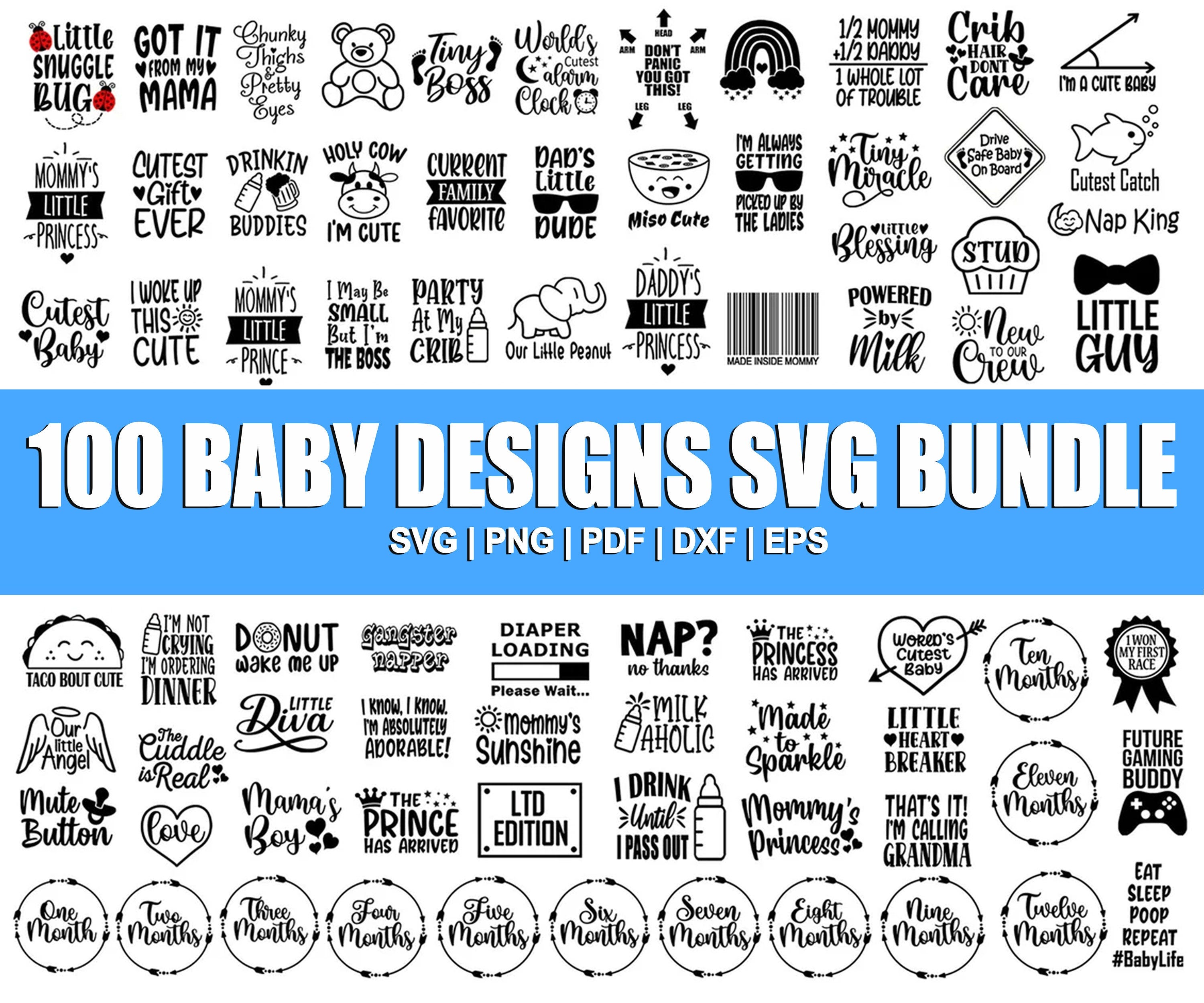 Baby SVG Bundle, Baby Shower SVG, Newborn SVG Bundle, Baby Quote Bundle, Cute Baby Saying svg, Funny Baby svg, Baby Boy Girl Svg, Png