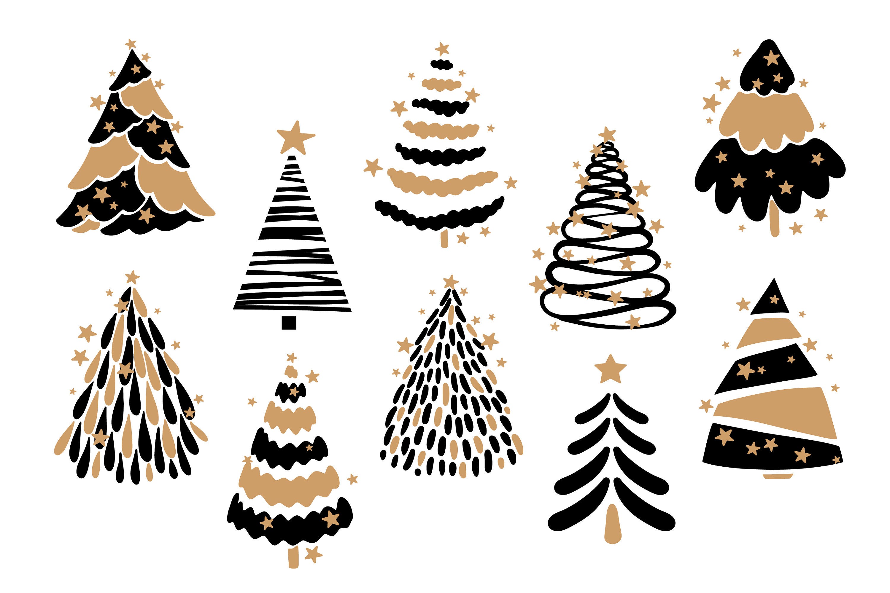 10 x Christmas Tree svg,christmas svg,svg file for cricut,christmas tree cut file,christmas tree clipart,christmas tree vector,xmas tree svg