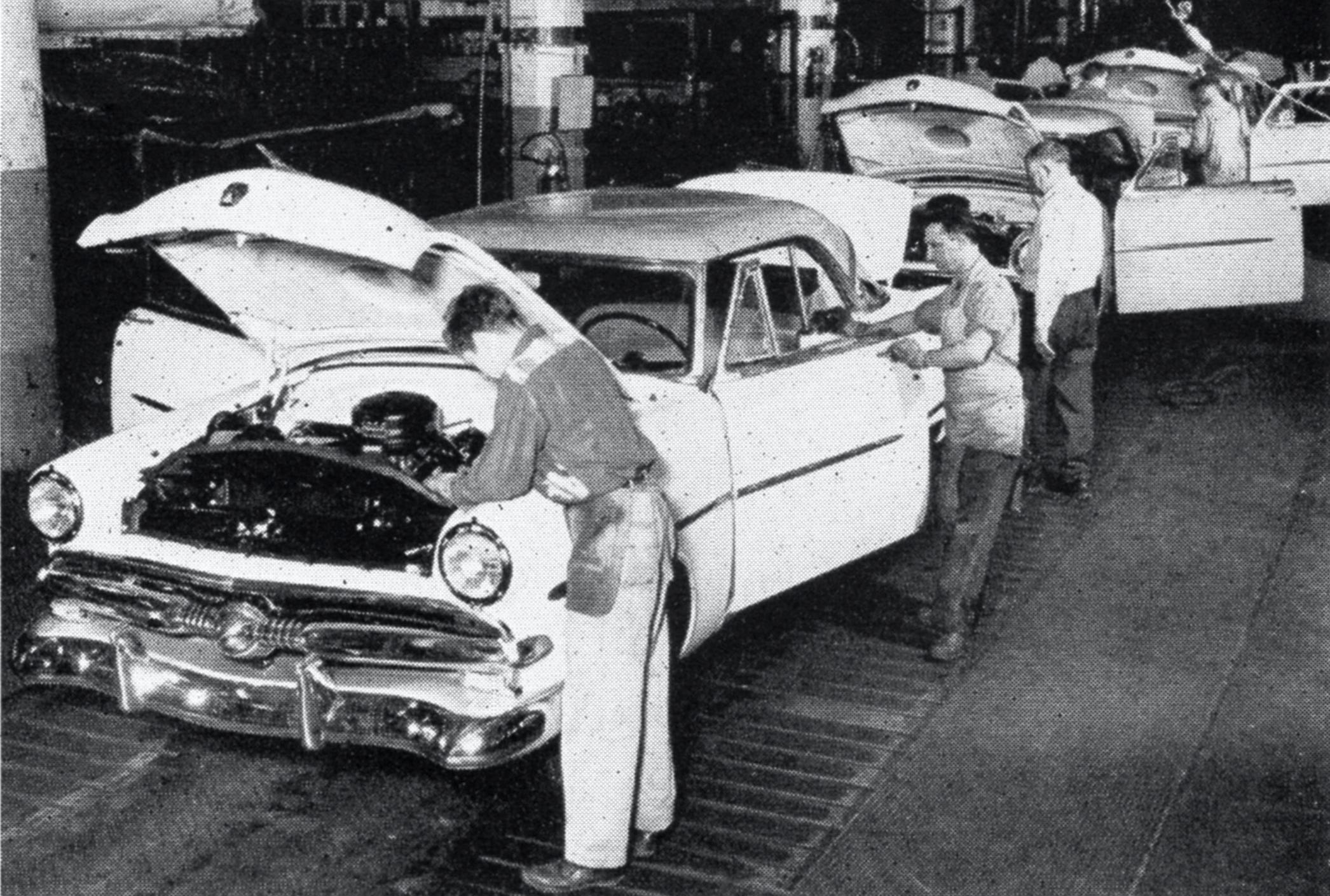 "Ford Assembly Line, 1953" by aldenjewell is licensed under CC BY 2.0 
