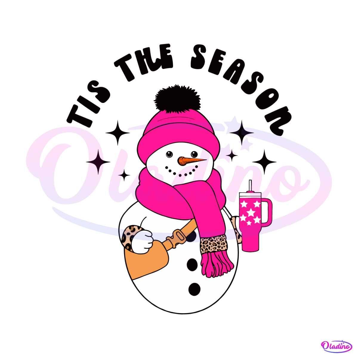 Tis The Season Cute Snowman SVG