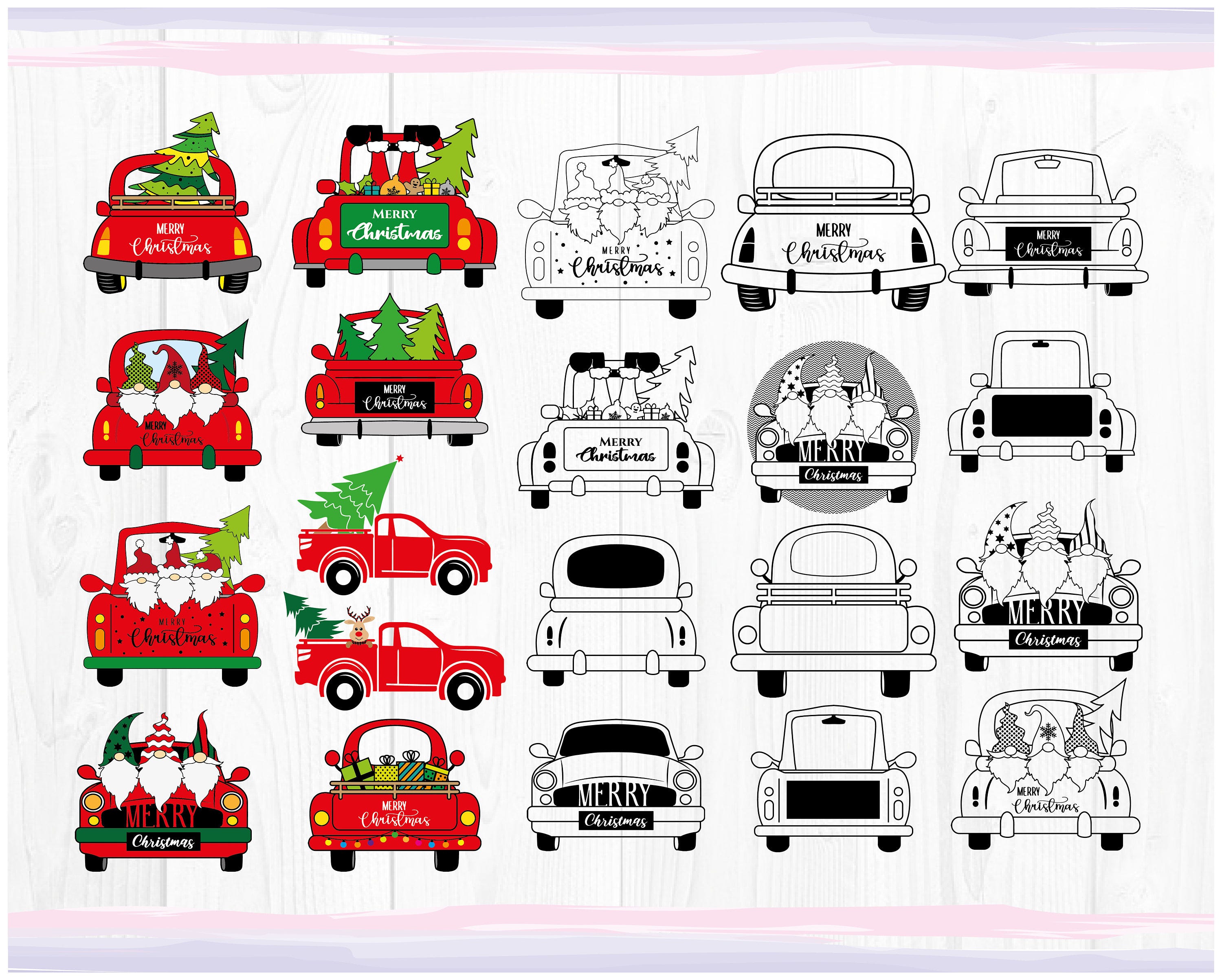 Christmas Truck SVG Bundle | Christmas Tree svg | Christmas gnome svg | Red Truck Farmhouse | Santa svg | Gnomes Svg | Instant Download.