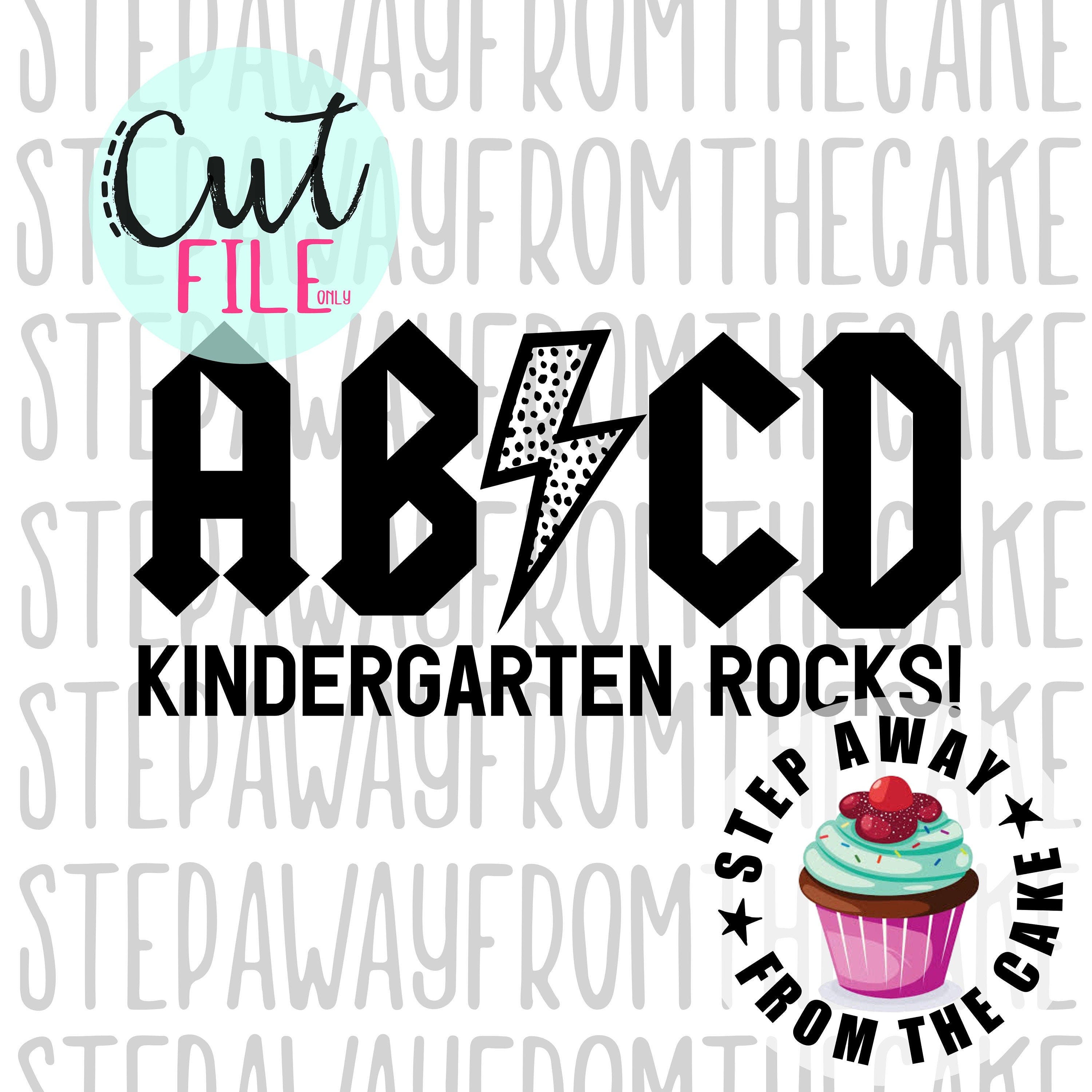 ABCD Kindergarten Rocks Shirt PNG, abcd Kinder Rocks, Kindergarten Teacher Rock N Roll Shirt svg, Cricut Cut Files Teachers Tee Shirts