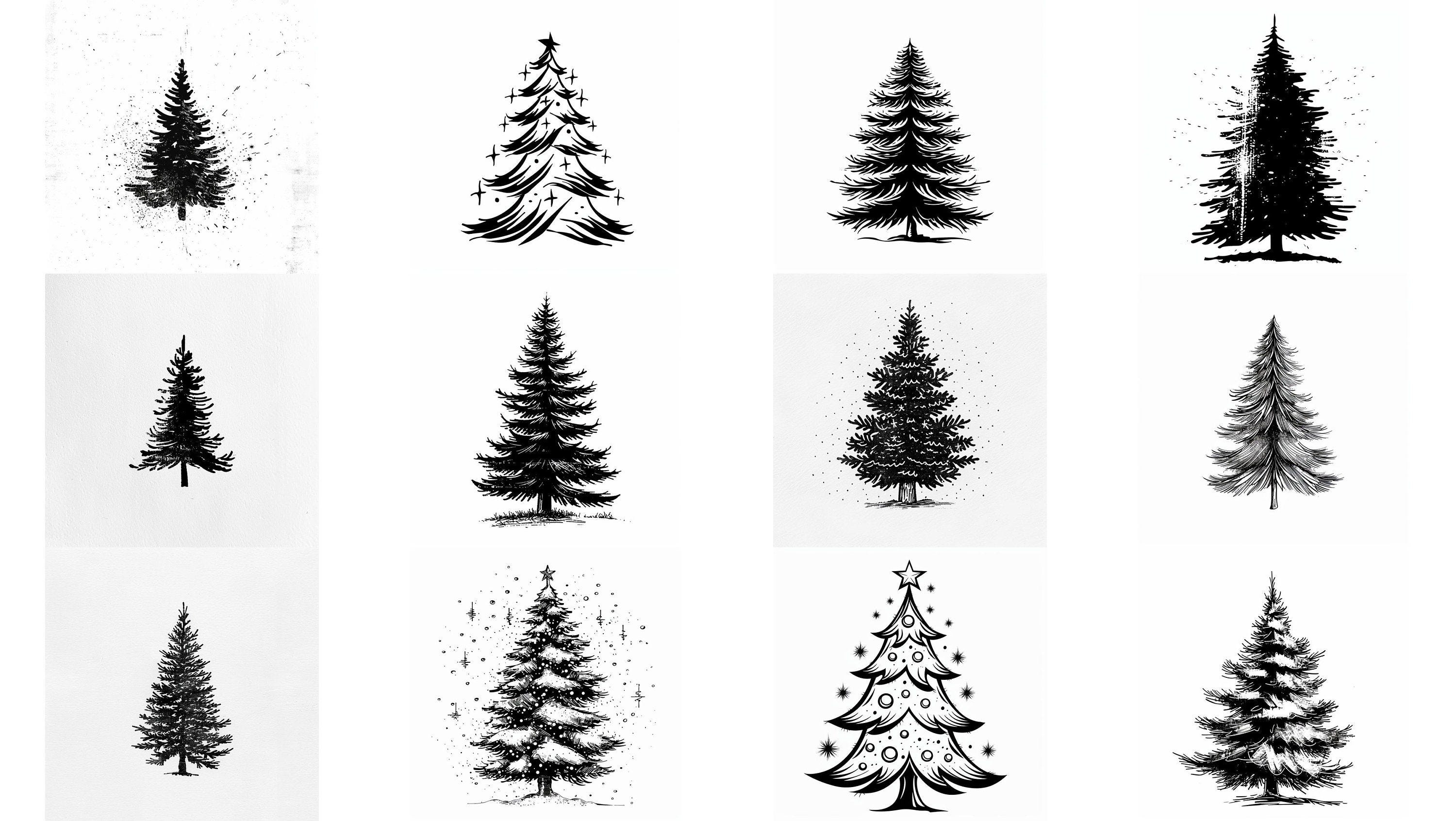 Christmas Tree SVG Pack 215 Unique Designs. Christmas Tree  SVG, Christmas Tree JPG, Christmas Lasercut svg, Christmas Art, Christmas svg